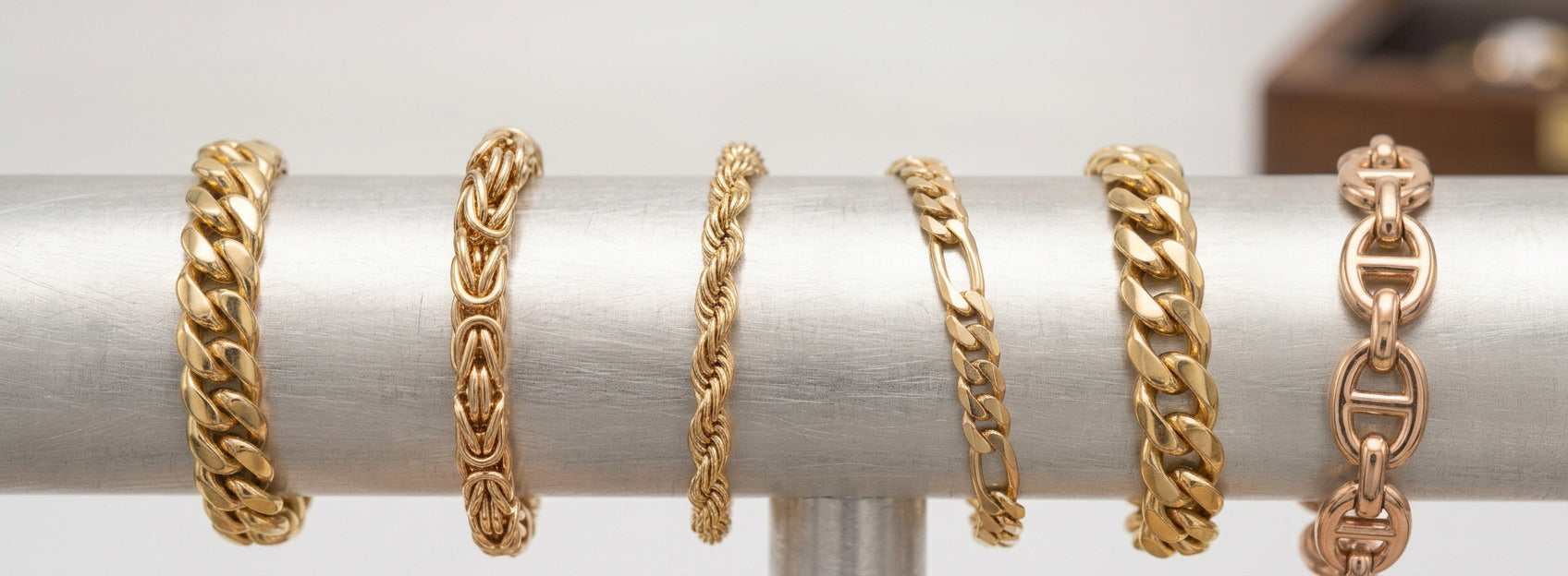 Solid Gold Bracelet Types: A Guide to Cuban, Byzantine, Rope & More