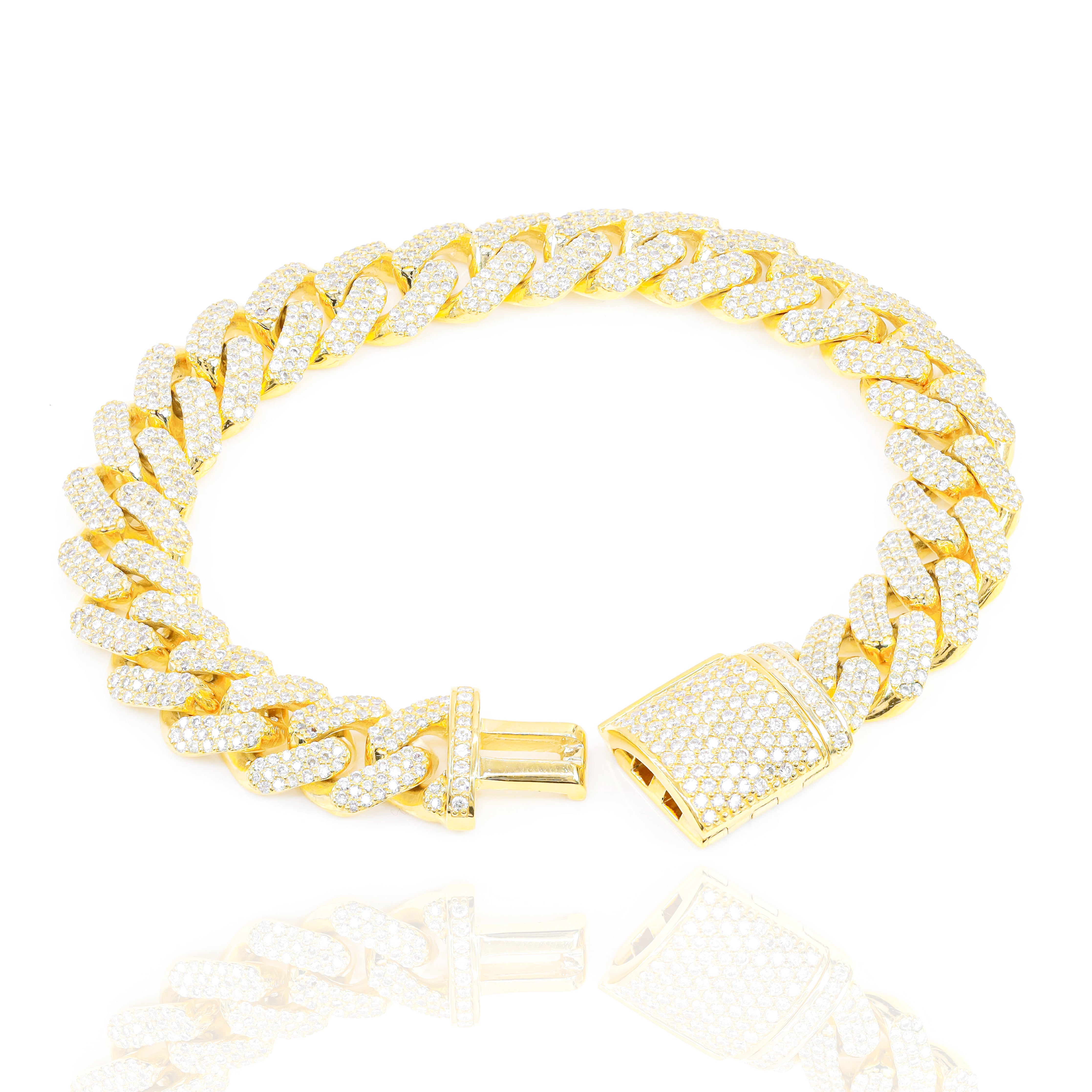 12.5mm Miami Cuban Link Diamond Bracelet