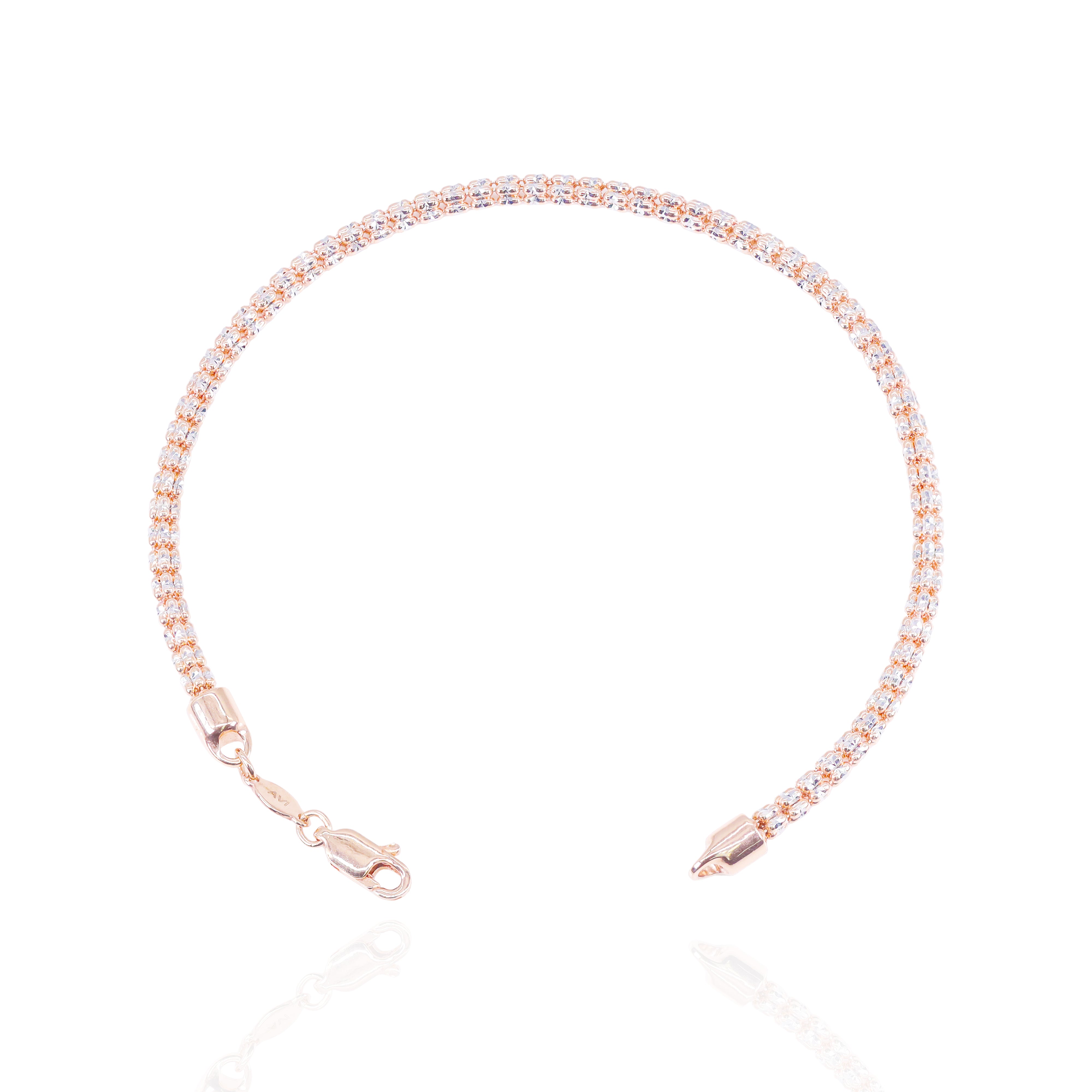 14KT Two-Tone Rose Gold ICE Gold Bracelet