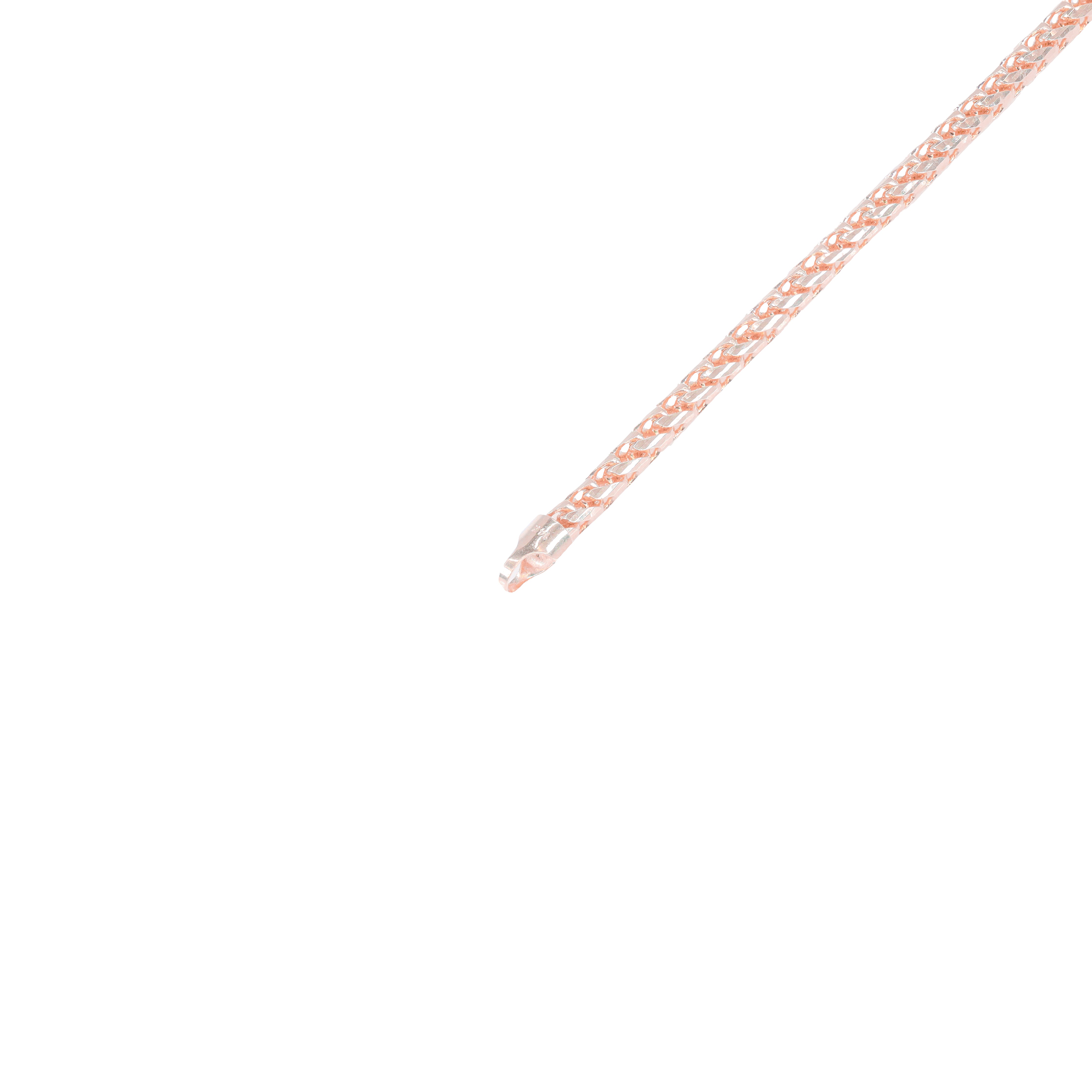14KT Rose Gold Solid Rounded Franco Gold Bracelet