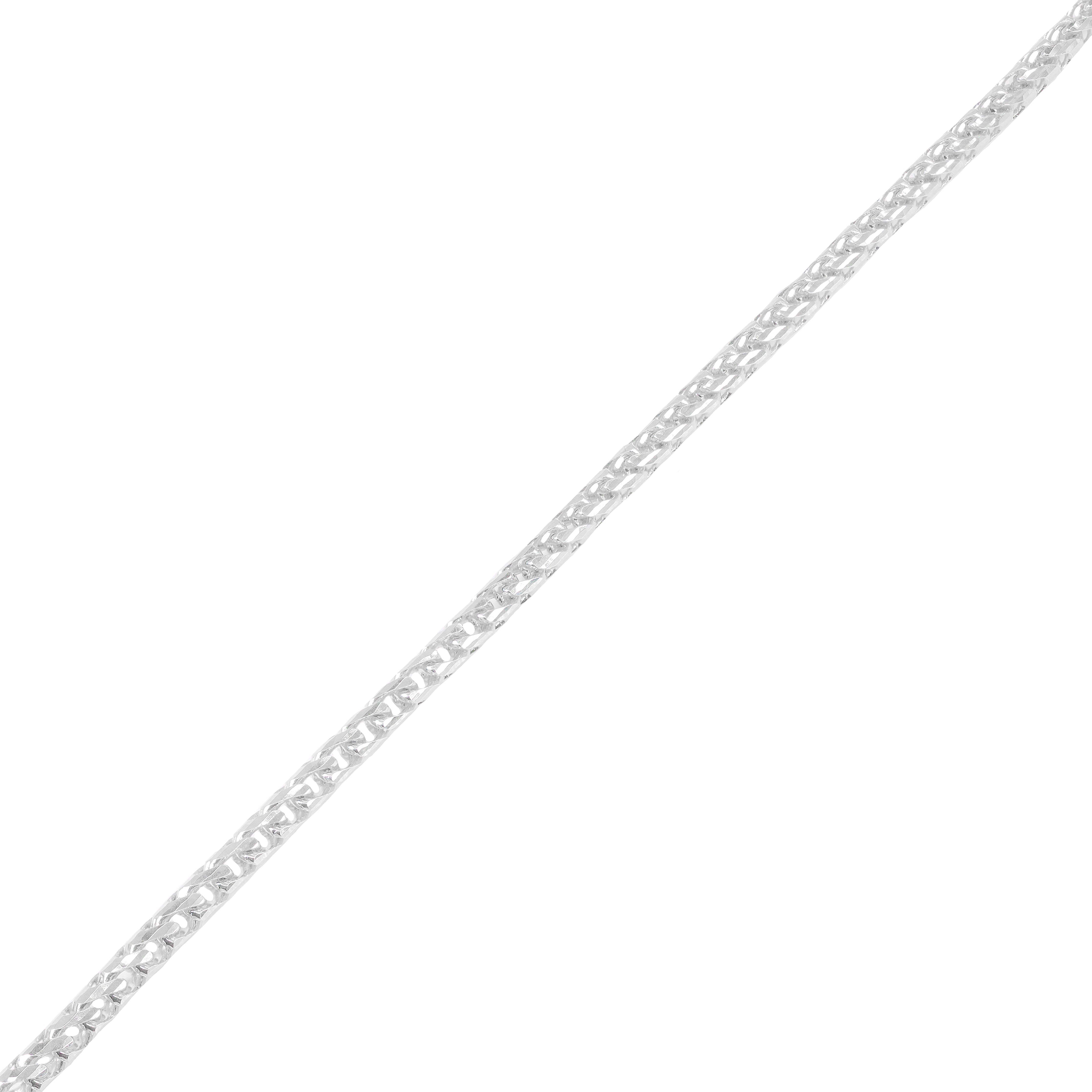 14KT White Gold Solid Rounded Franco Gold Bracelet