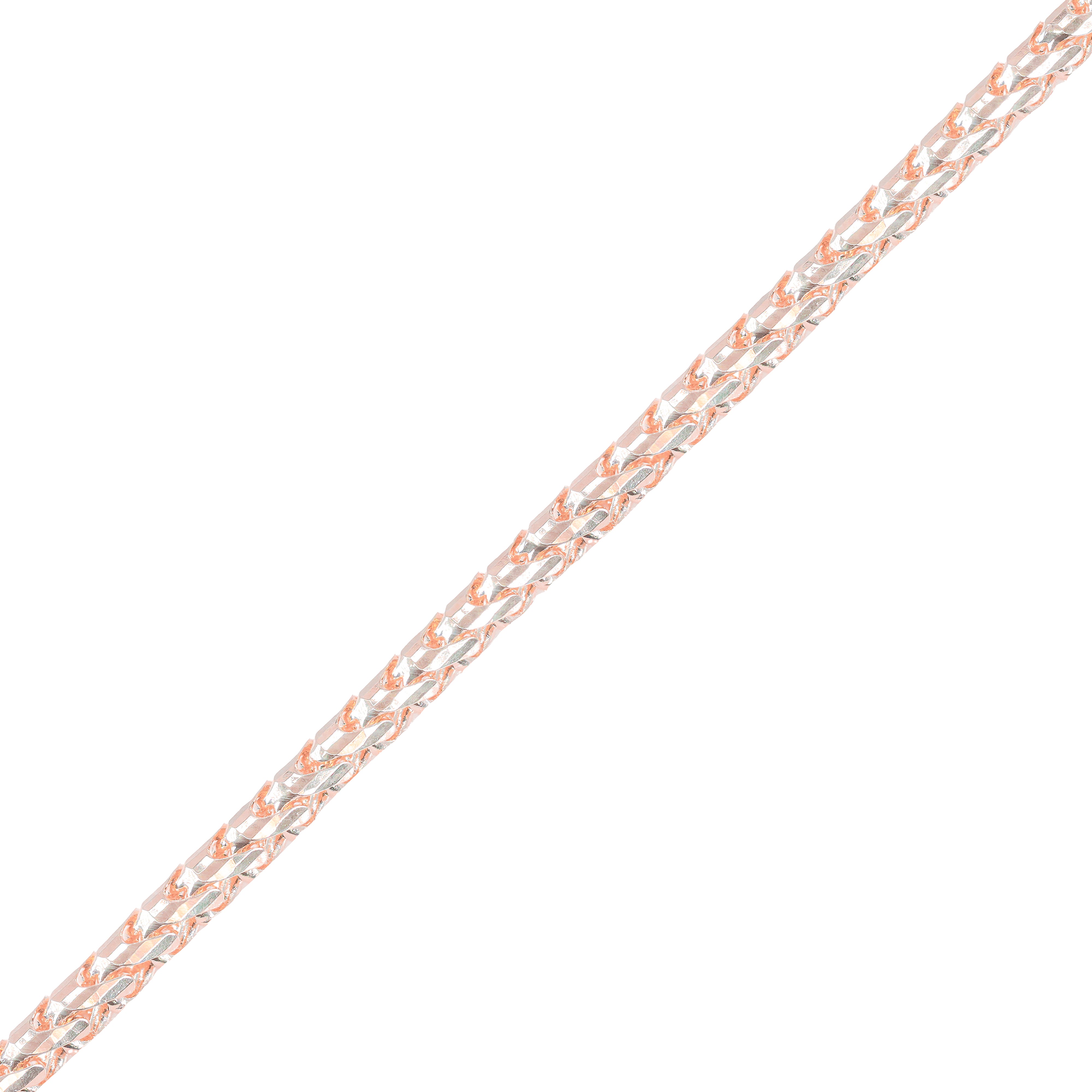 14KT Rose Gold Solid Rounded Franco Gold Bracelet