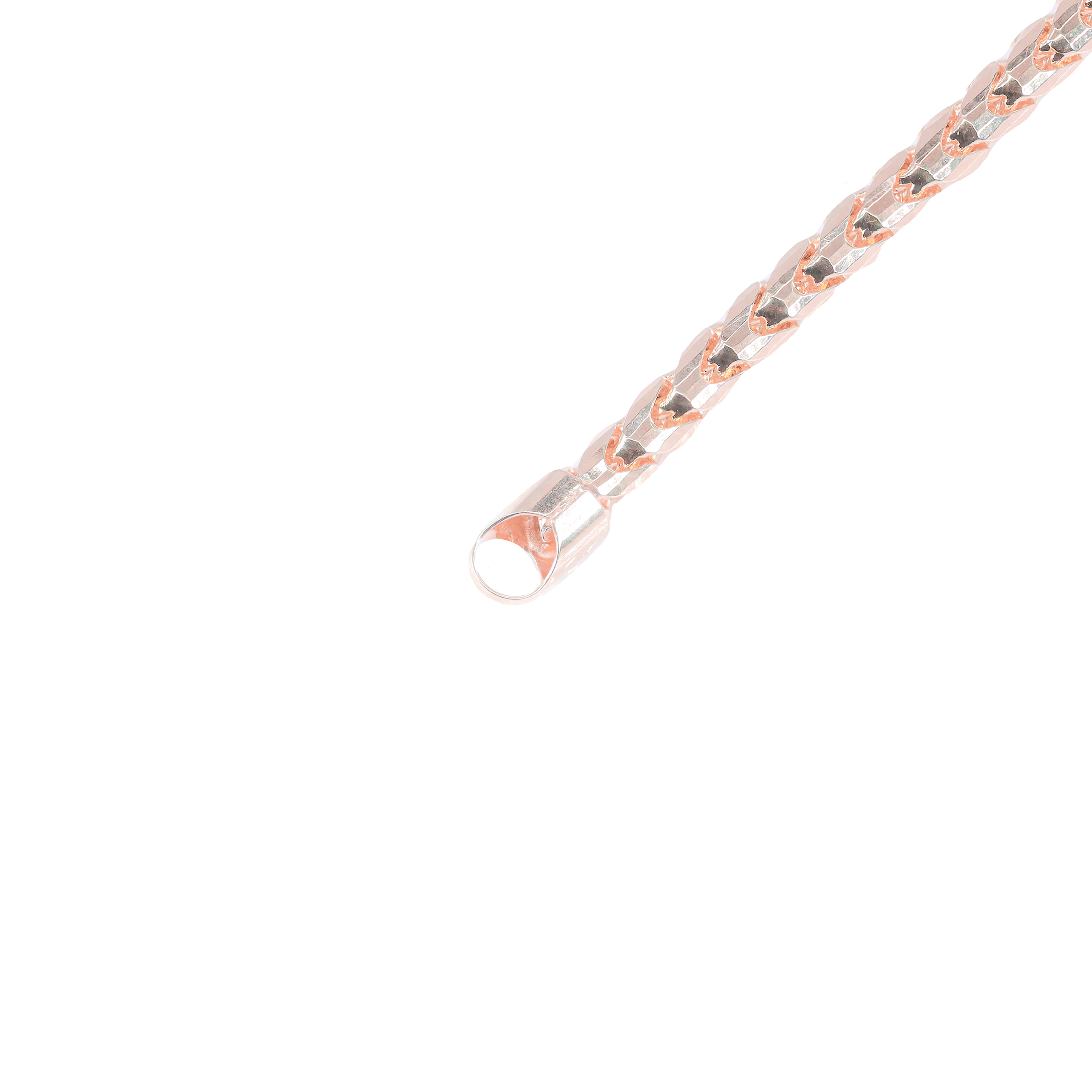 14KT Rose Gold Solid Rounded Franco Gold Bracelet
