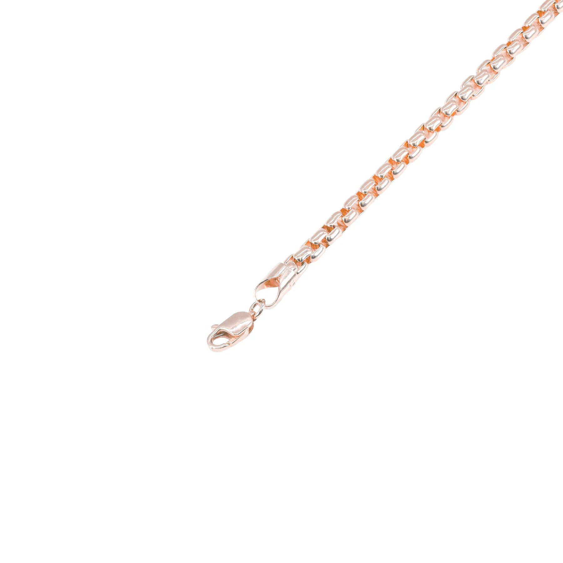 14KT Rose Gold Rounded Box Gold Chain