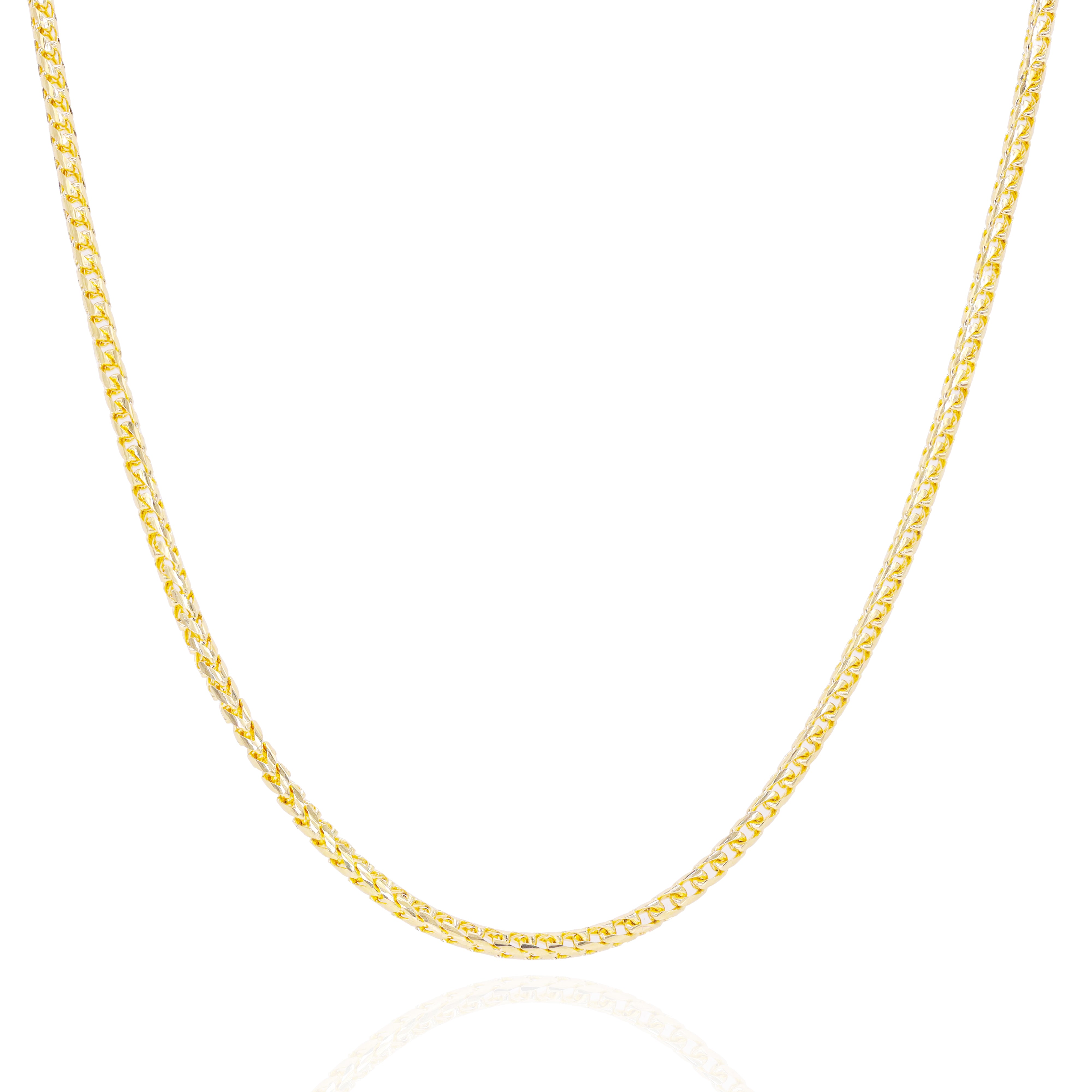 18KT Yellow Gold Solid Rounded Franco Gold Chain