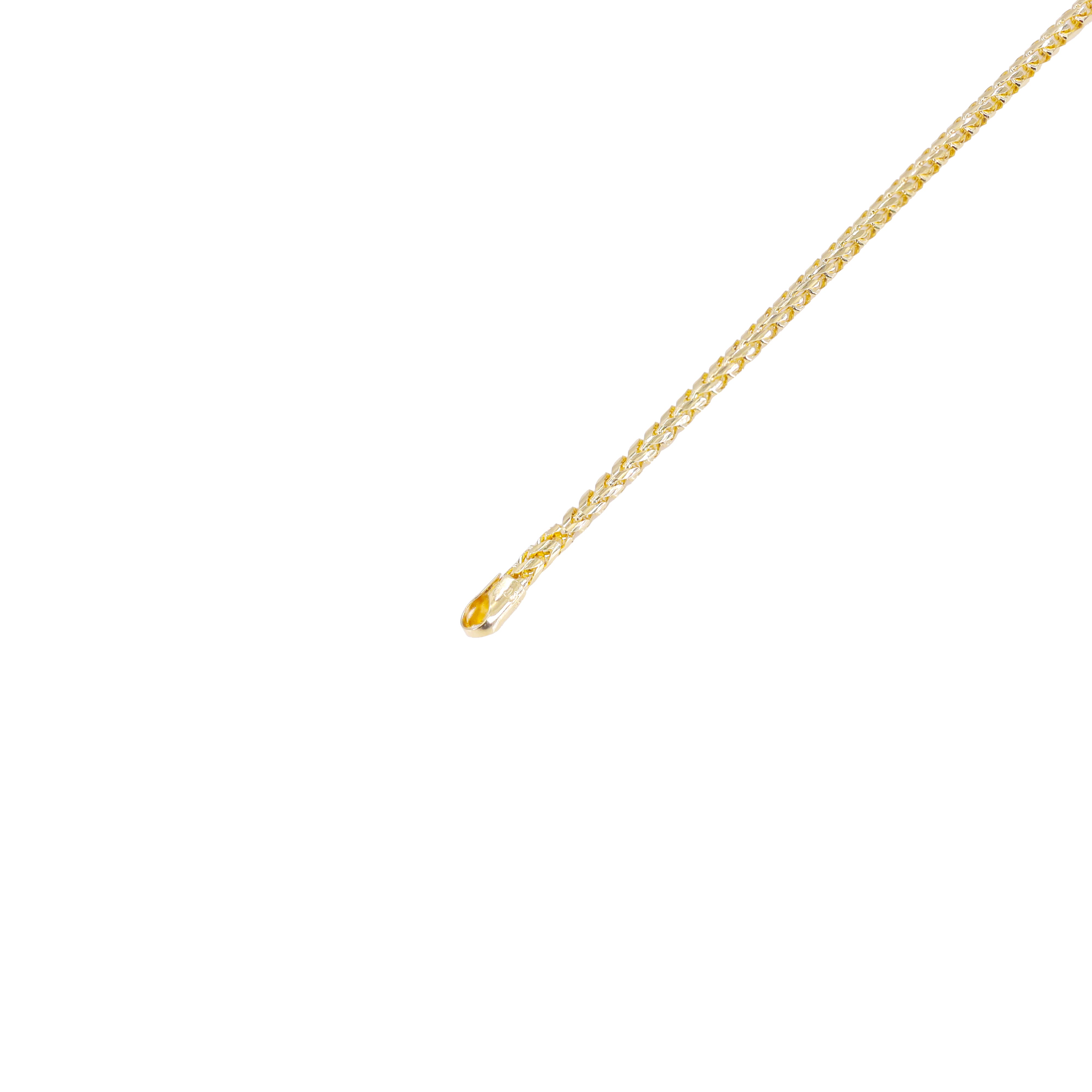 18KT Yellow Gold Solid Rounded Franco Gold Chain