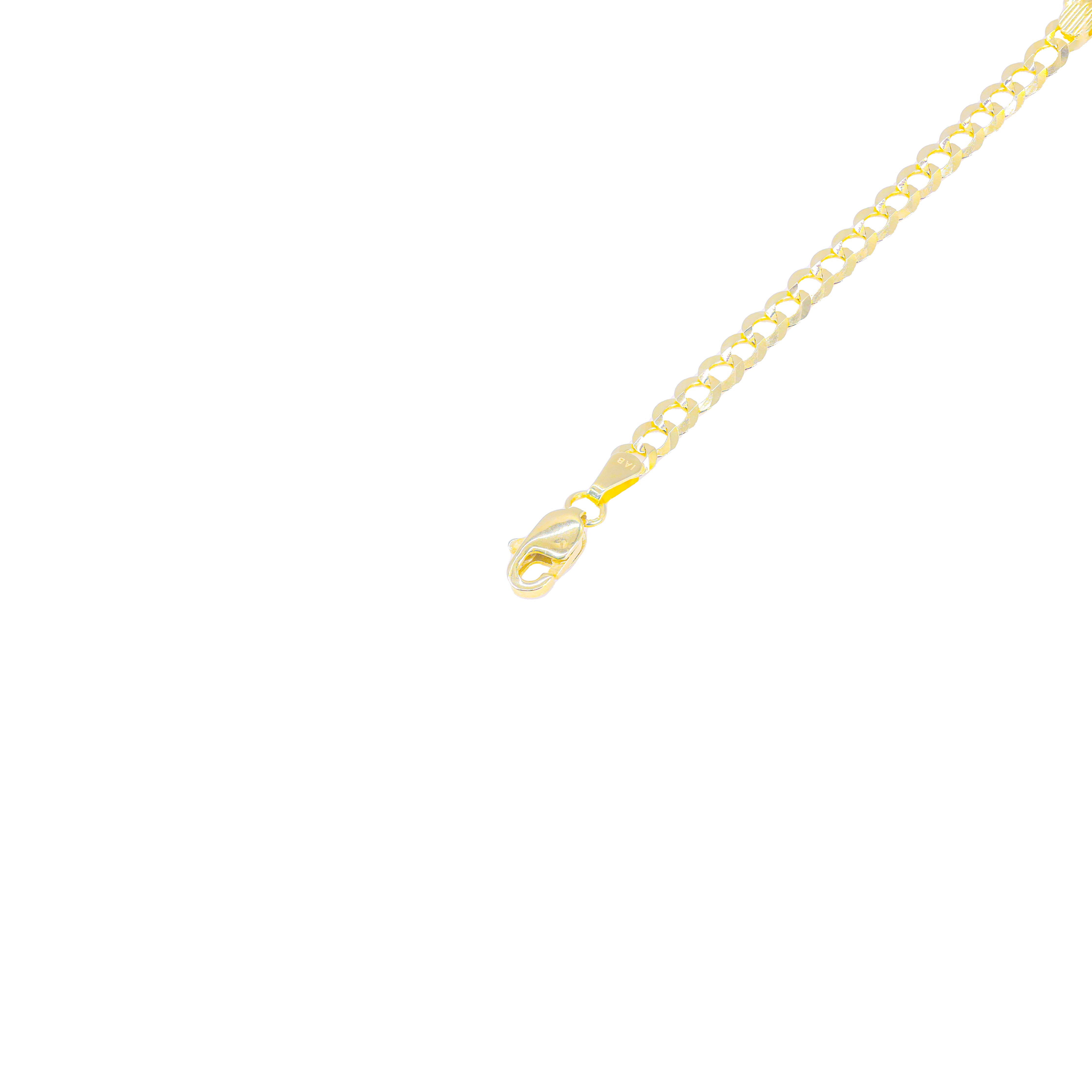 14KT Solid Yellow Gold ID Tag Bracelet