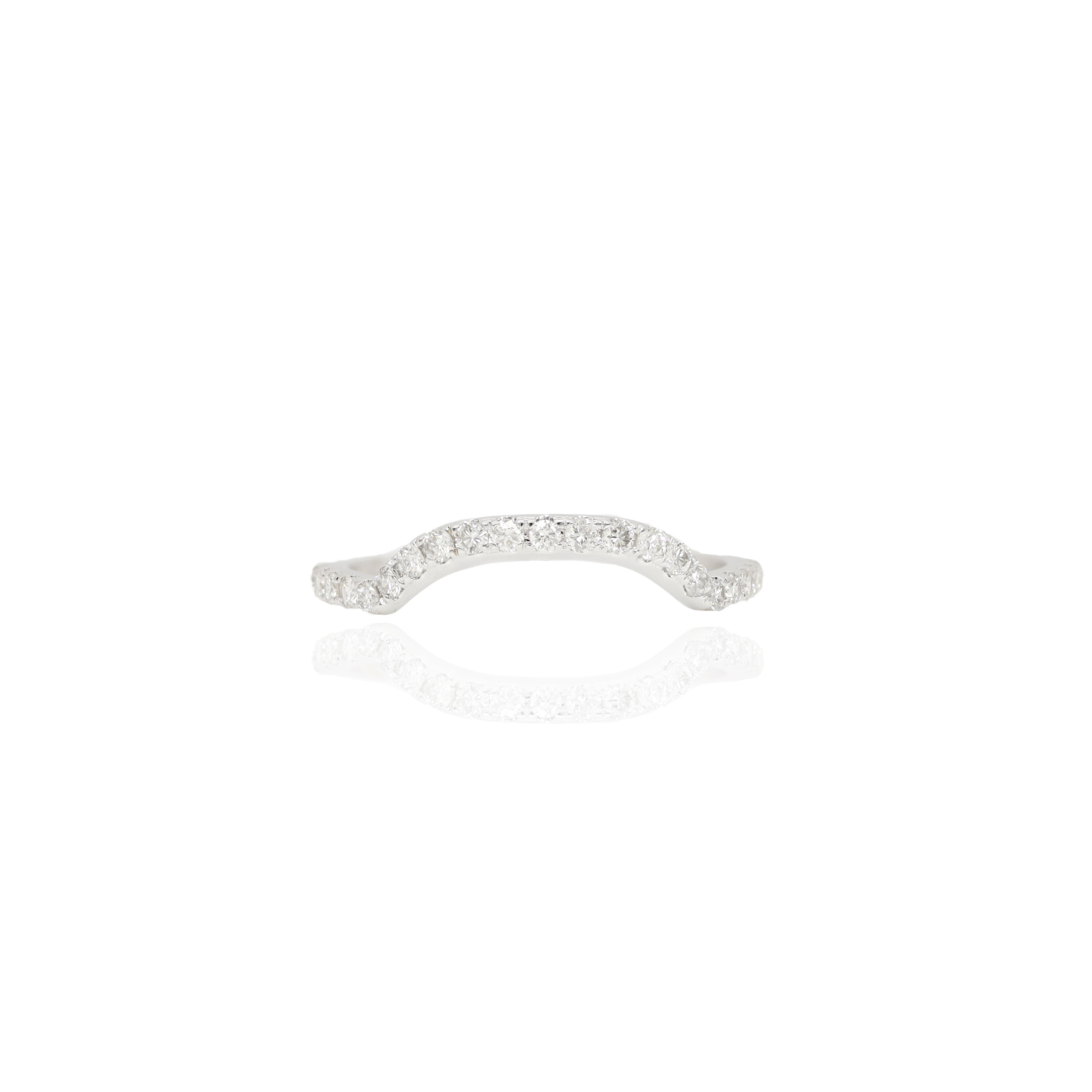 Baguette Center w/ Round Halo Diamond Engagement Ring & Band w/ Half Cuts on Side