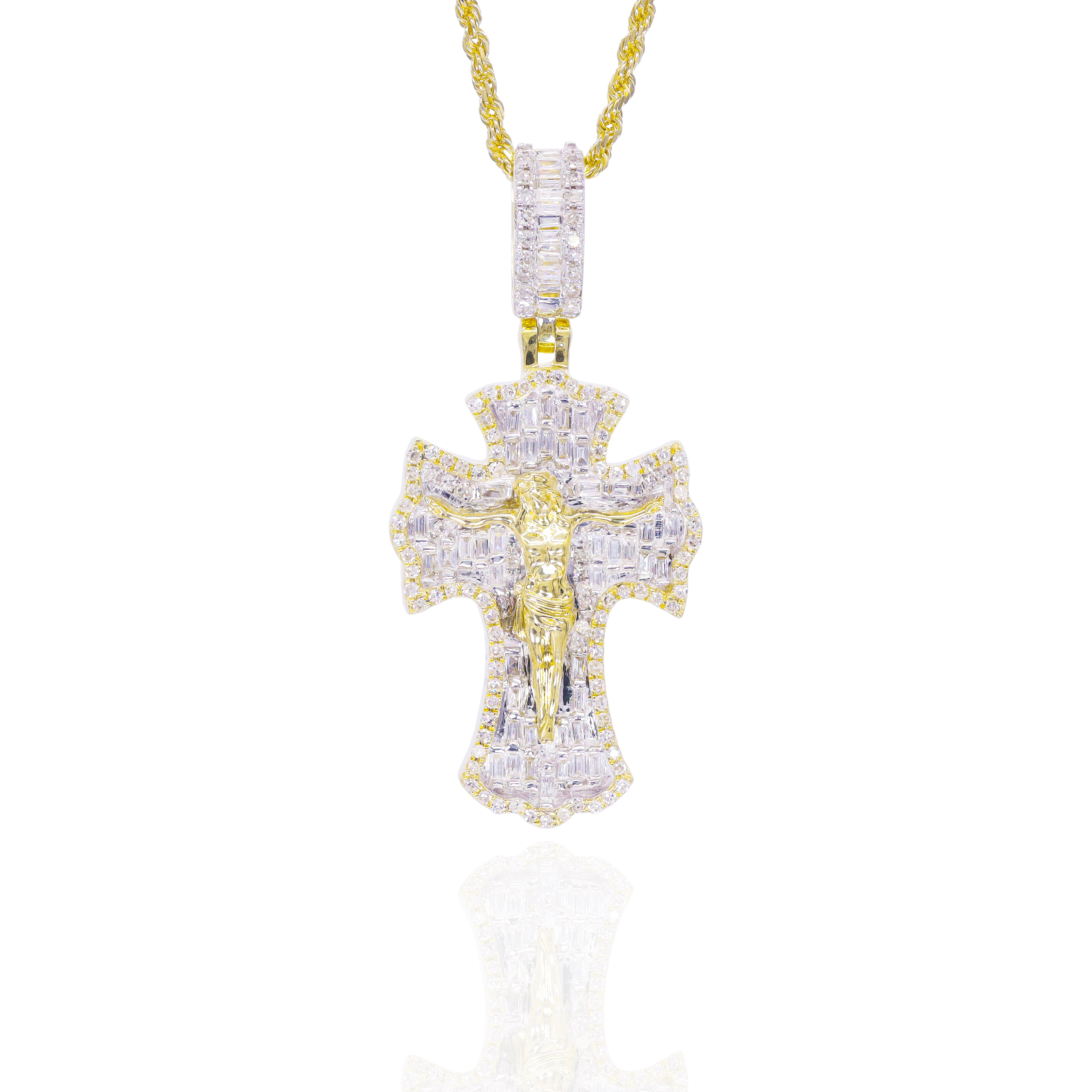 Jesus On The Cross Diamond Pendant
