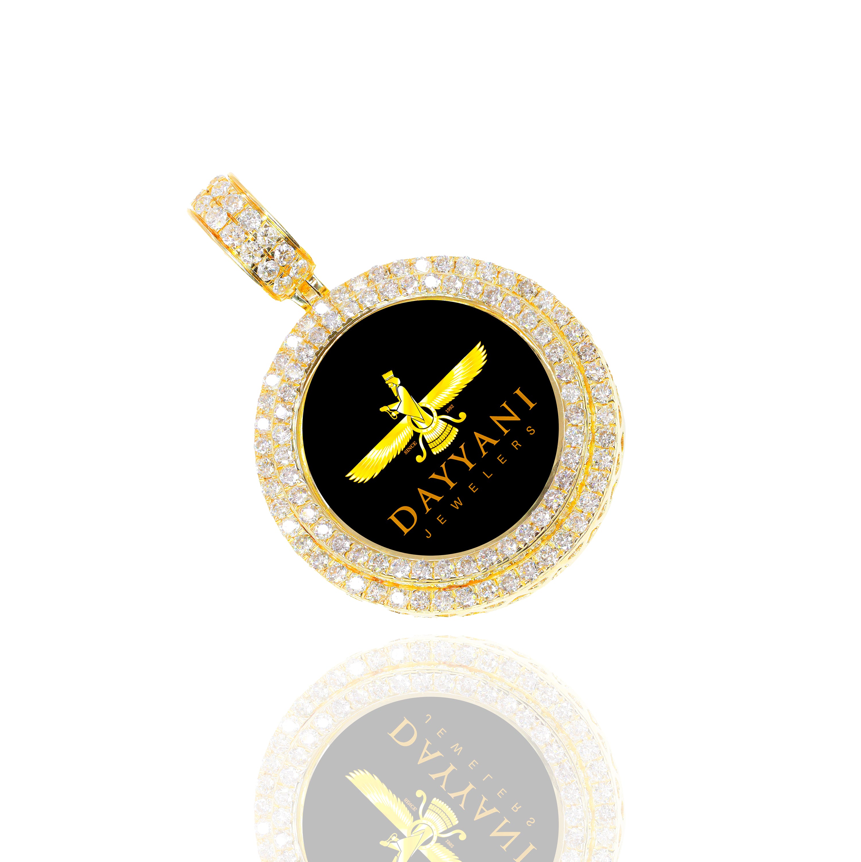 2 Row Diamond Picture/Memory Pendant