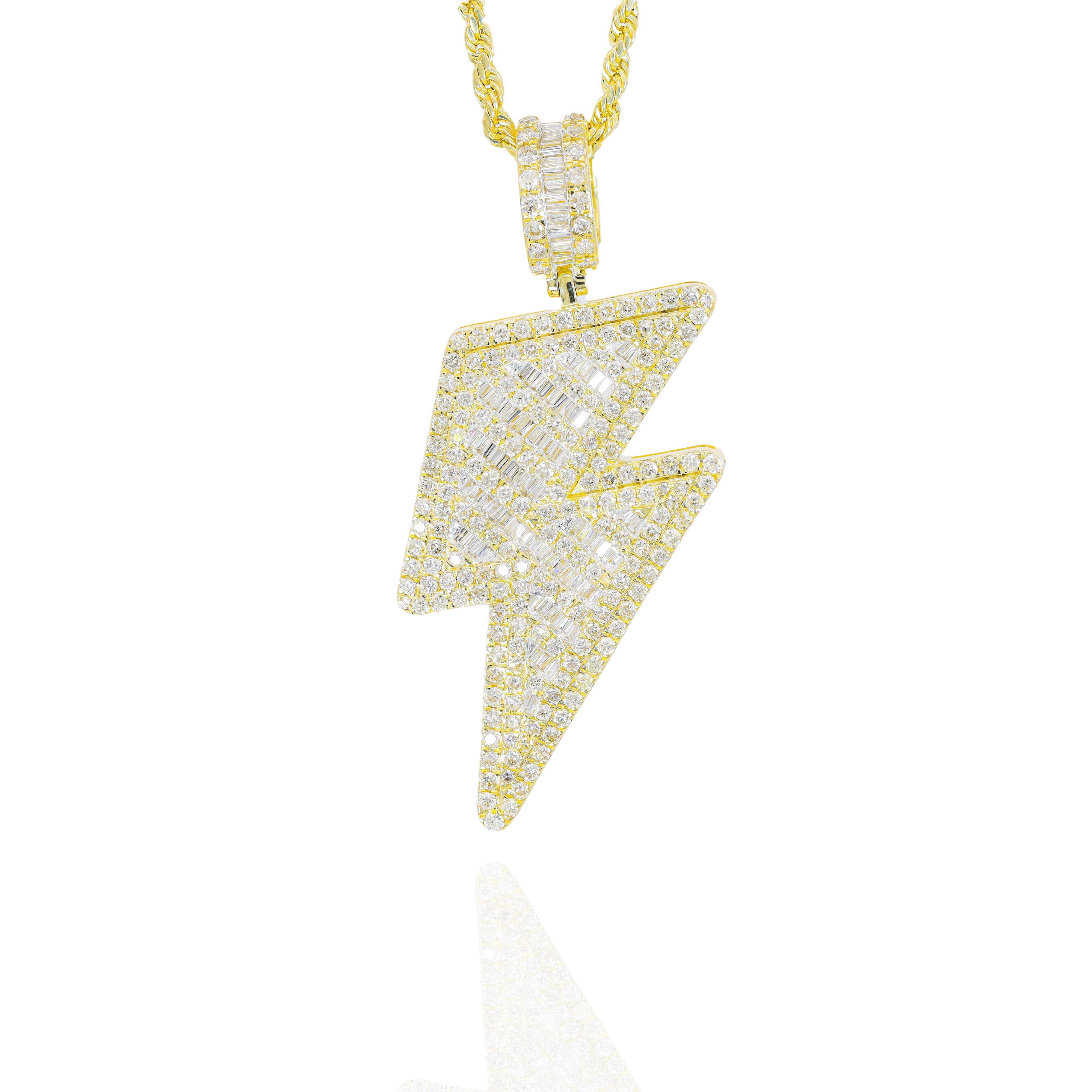 Lightning Bolt Diamond Pendant