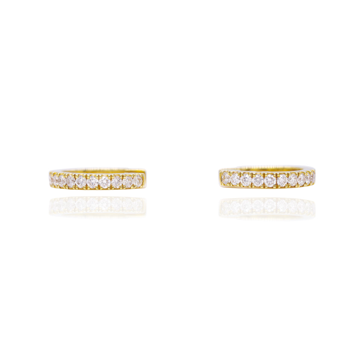 Small Diamond Prong Set Hoops