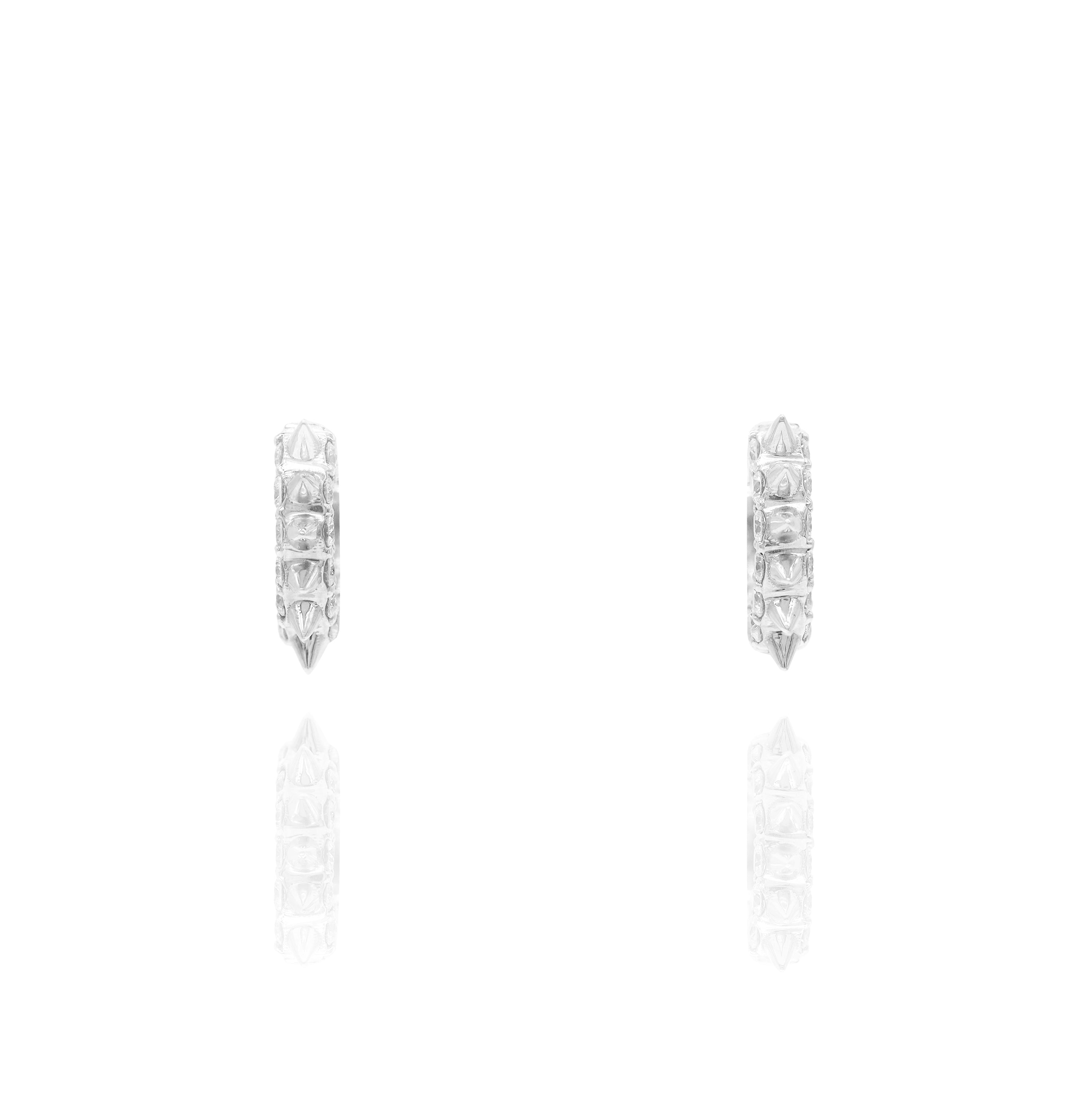 Jagged Diamond Hoop Earrings
