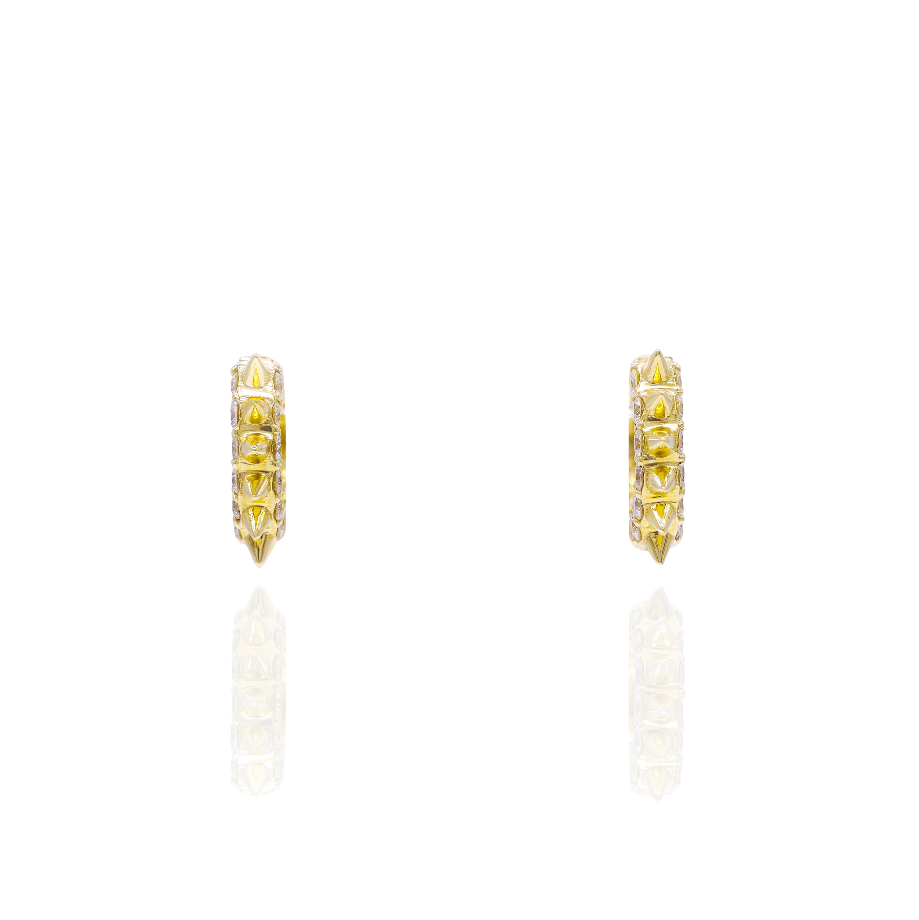 Jagged Diamond Hoop Earrings