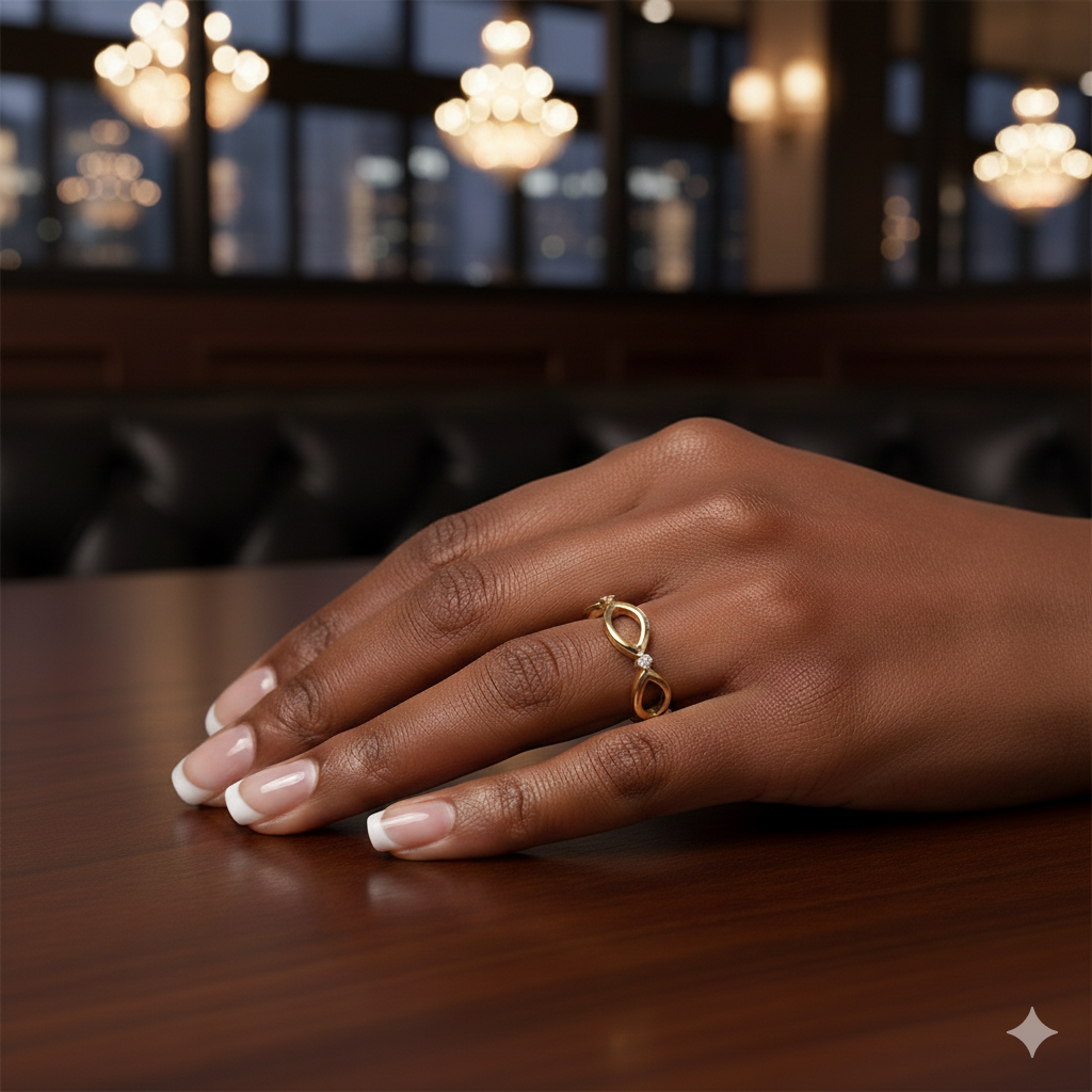 Oval Shaped Gold & Diamond Ring