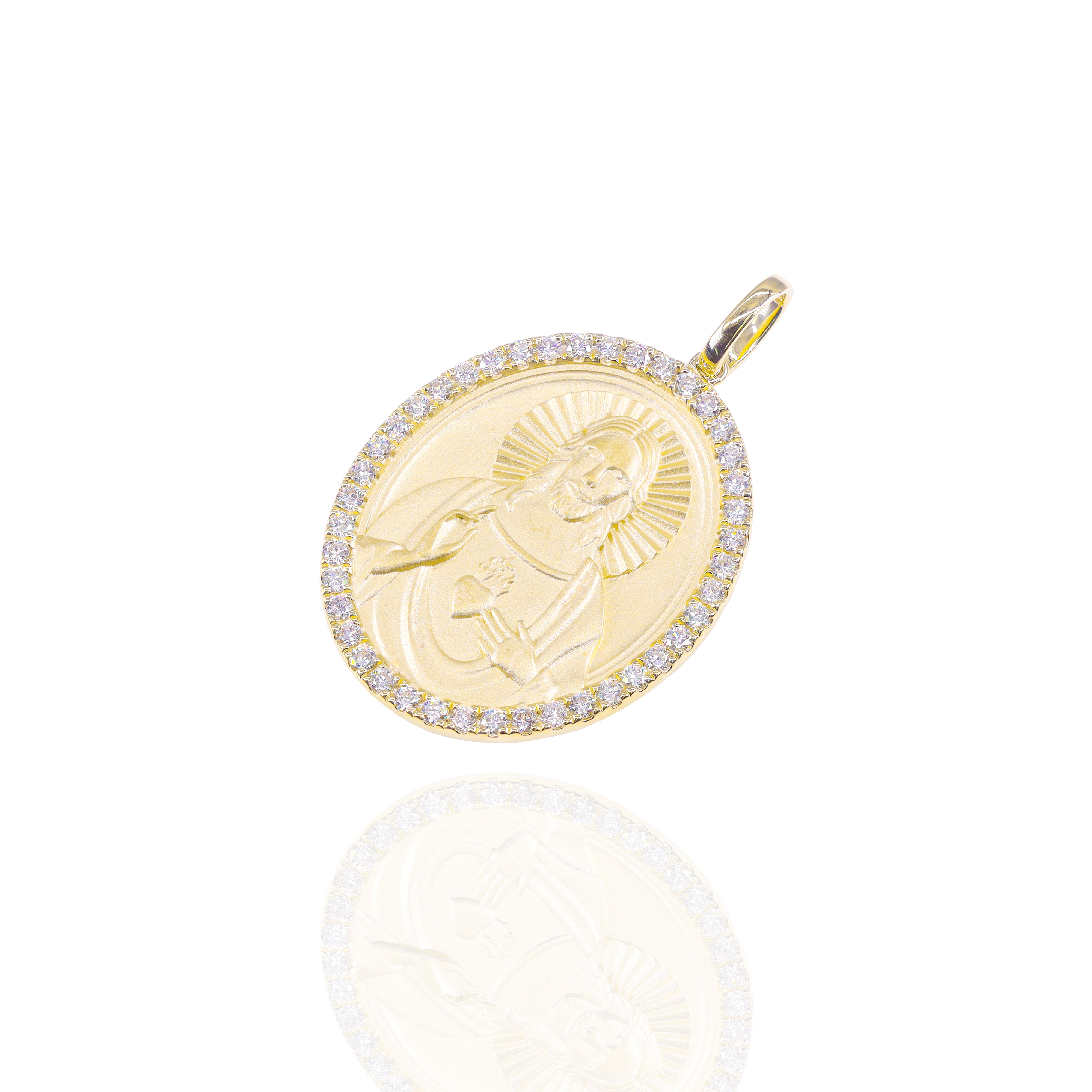 Sacred Heart of Jesus Diamond Charm Pendant
