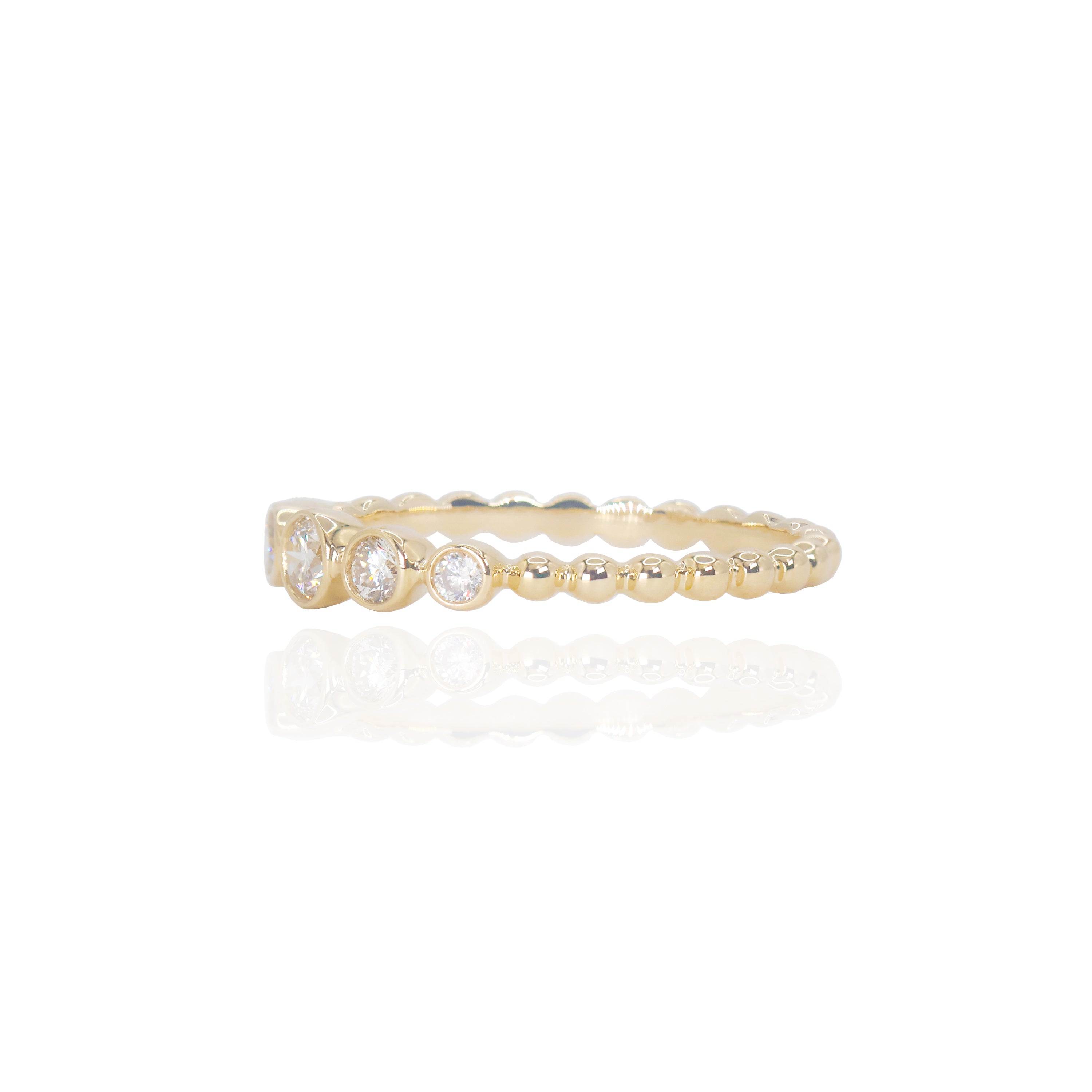 5 Stone Diamond Bezel Band
