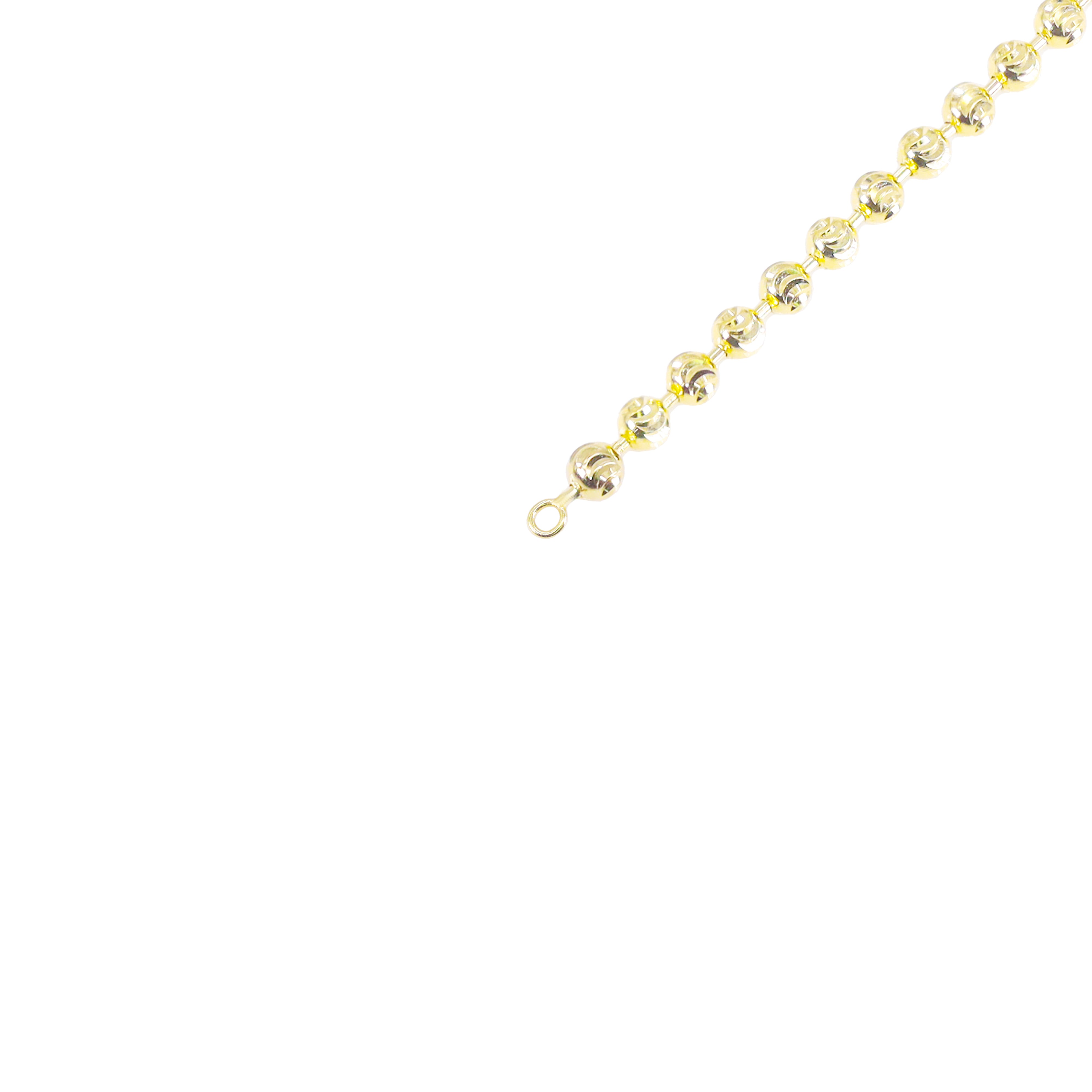 14KT Solid Moon Cut Gold Bracelet