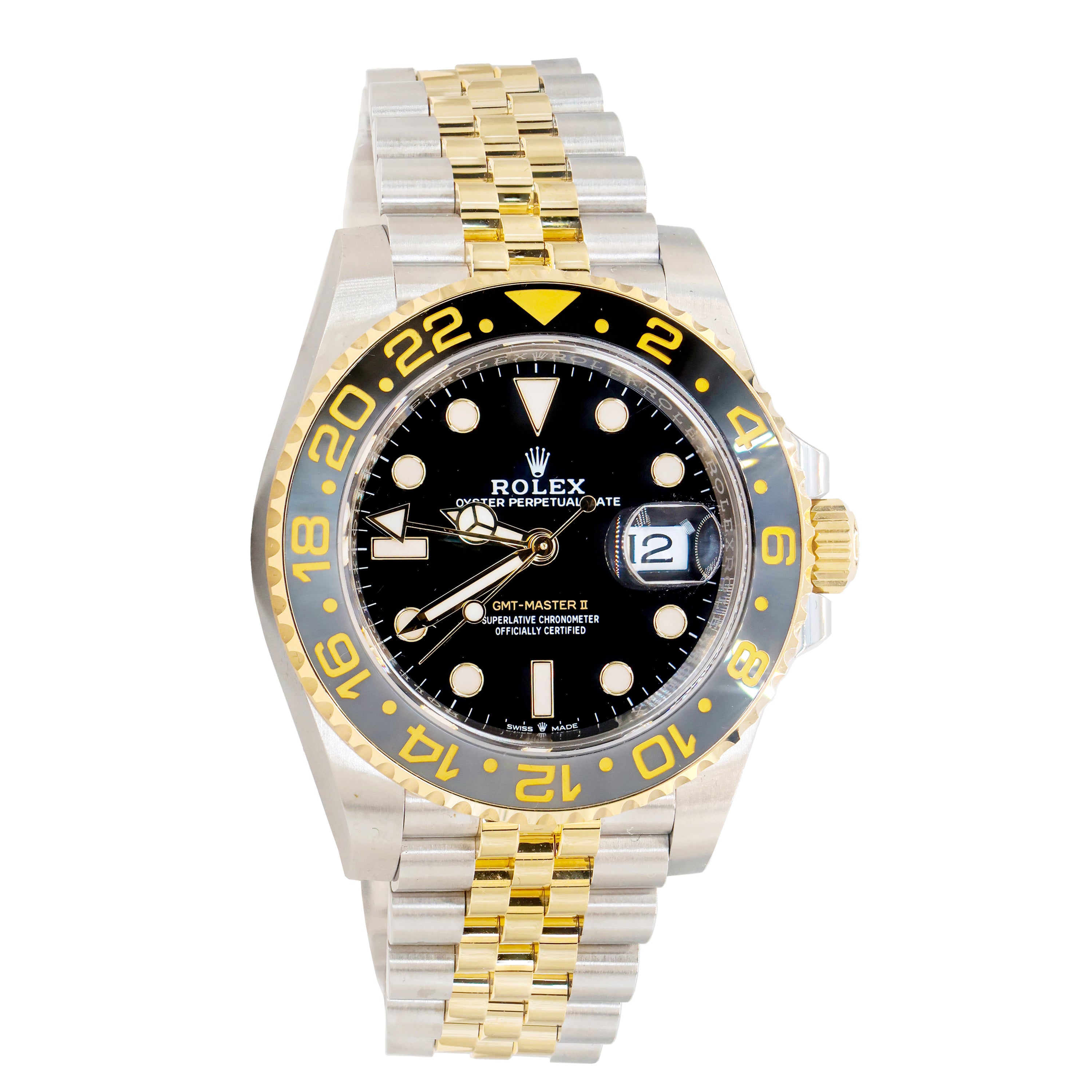 Rolex GMT-Master II Bumblebee 40mm 126713GRNR Jubilee Oystersteel Bracelet