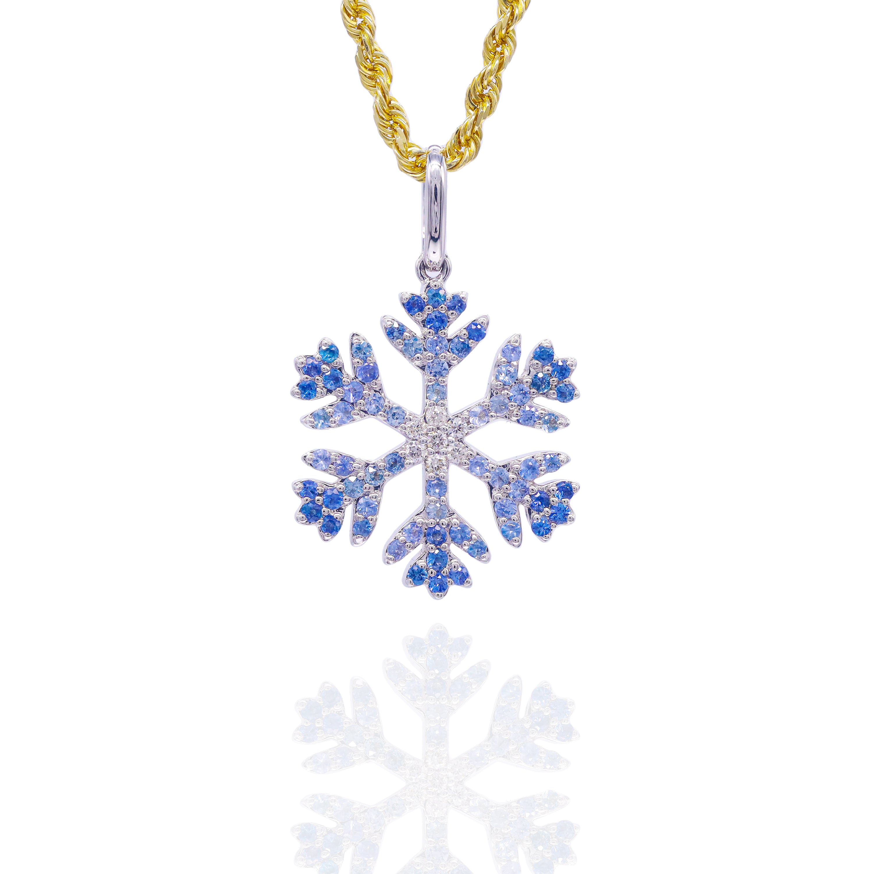 Diamond Ombre Sapphire Snowflake