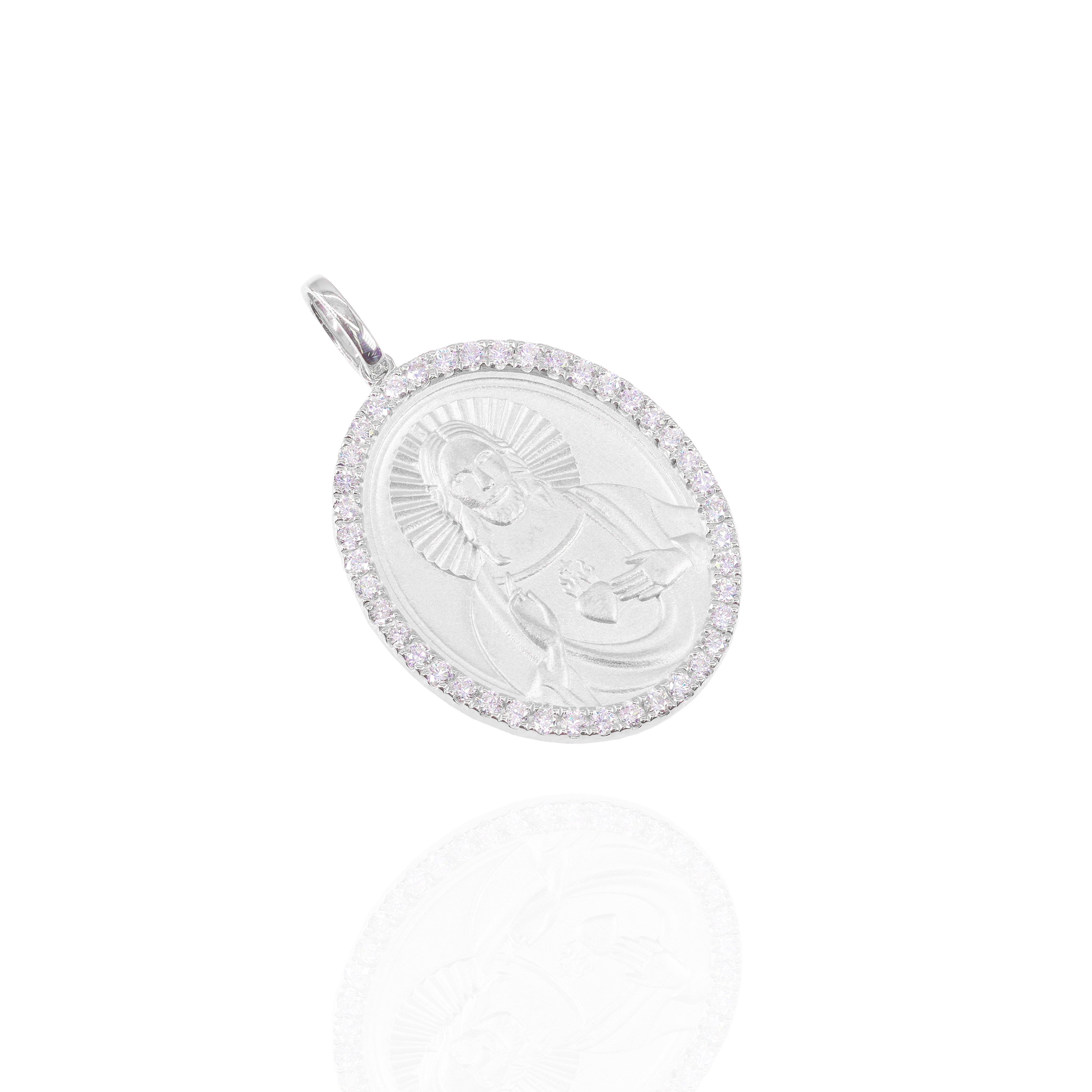 Sacred Heart of Jesus Diamond Charm Pendant