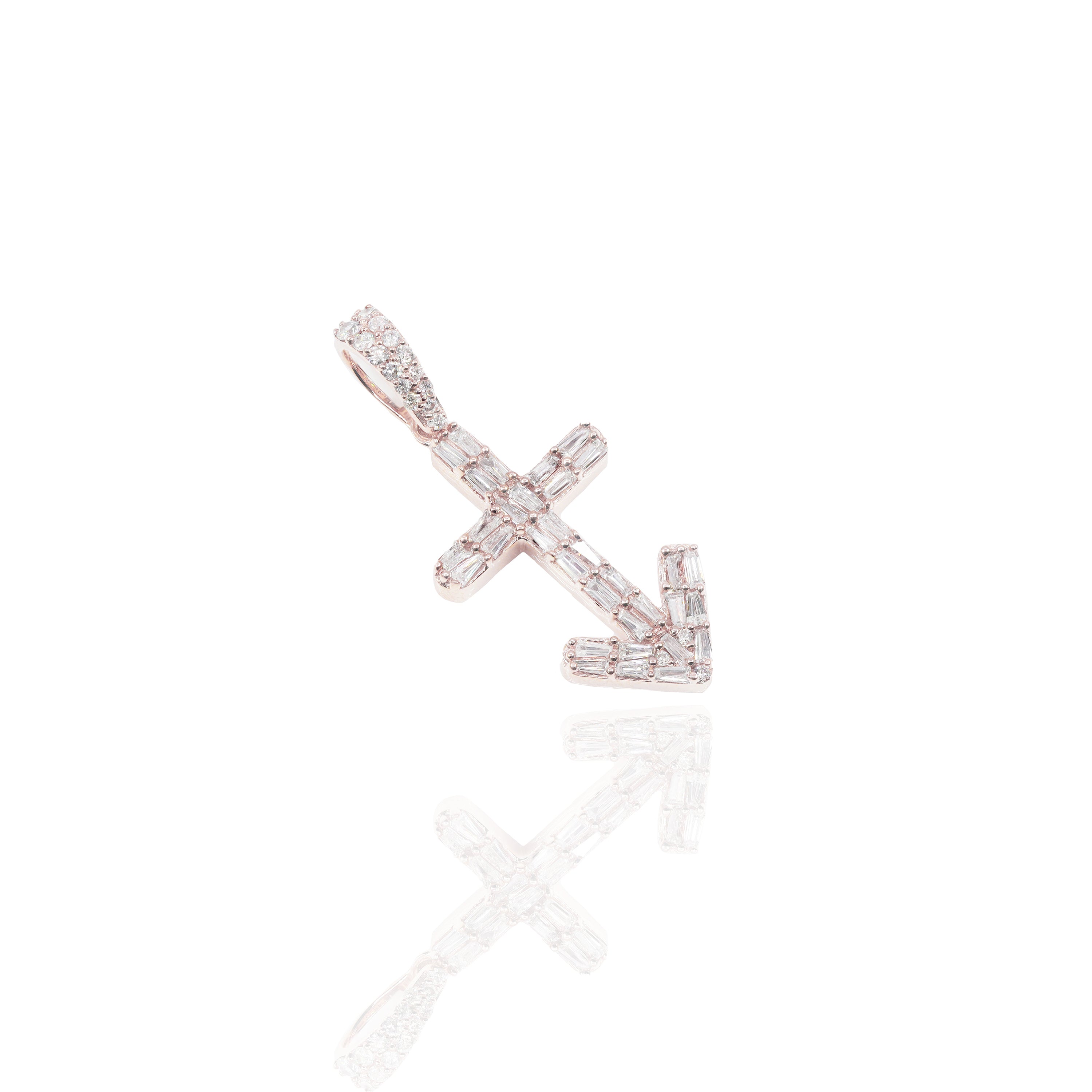 Arrow Cross Diamond Pendant