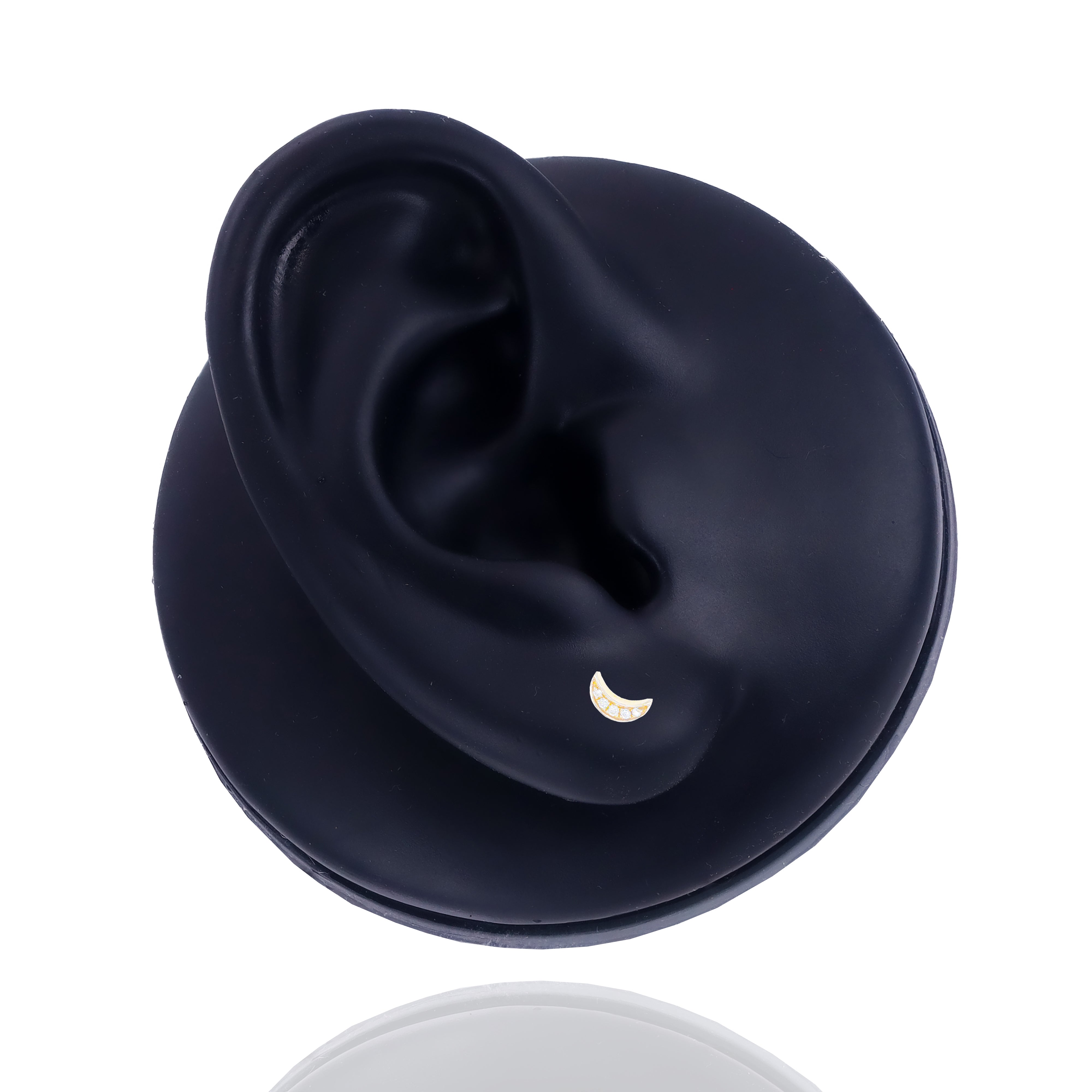 Crescent Moon Diamond Earrings