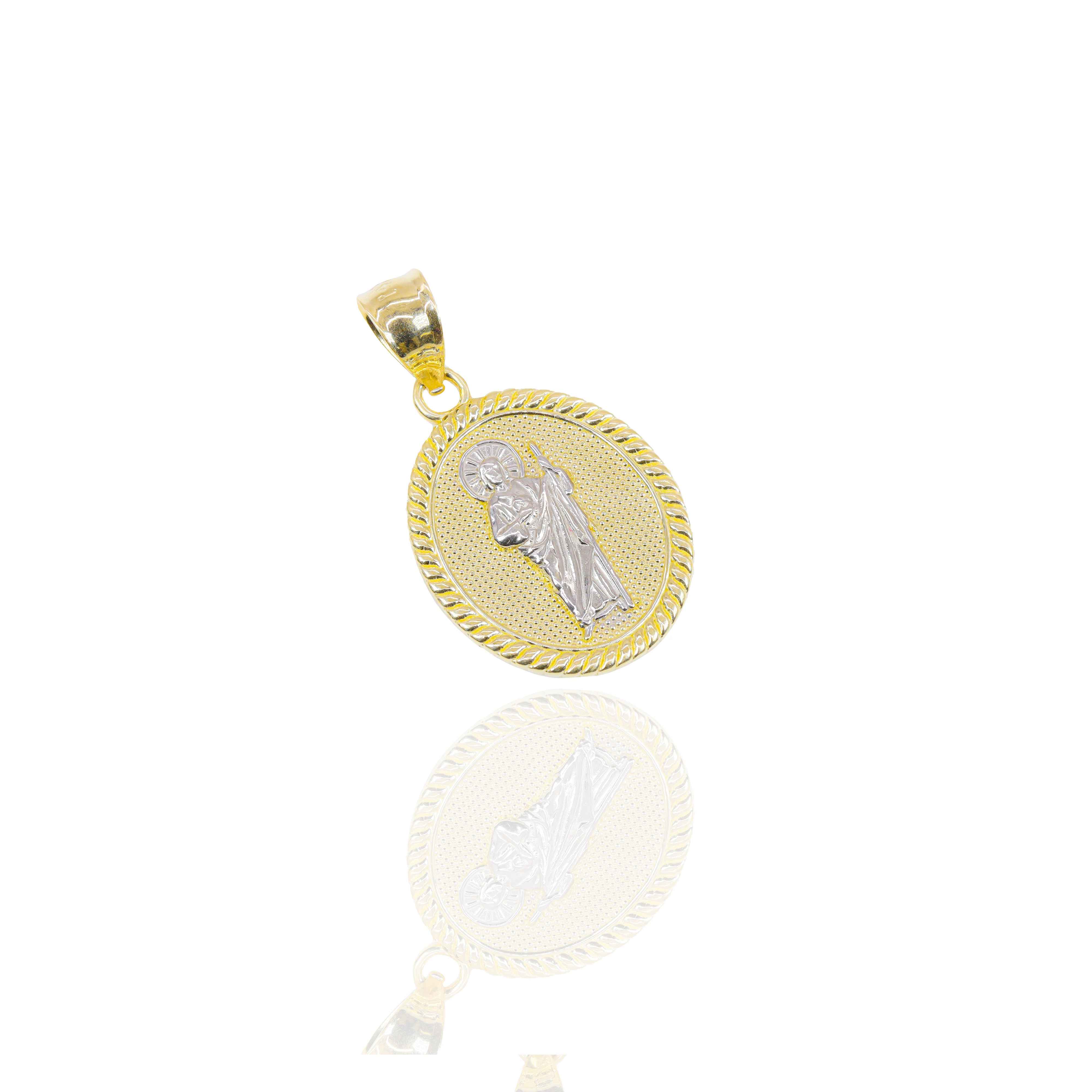 Italian Round Saint Jude Gold Pendant