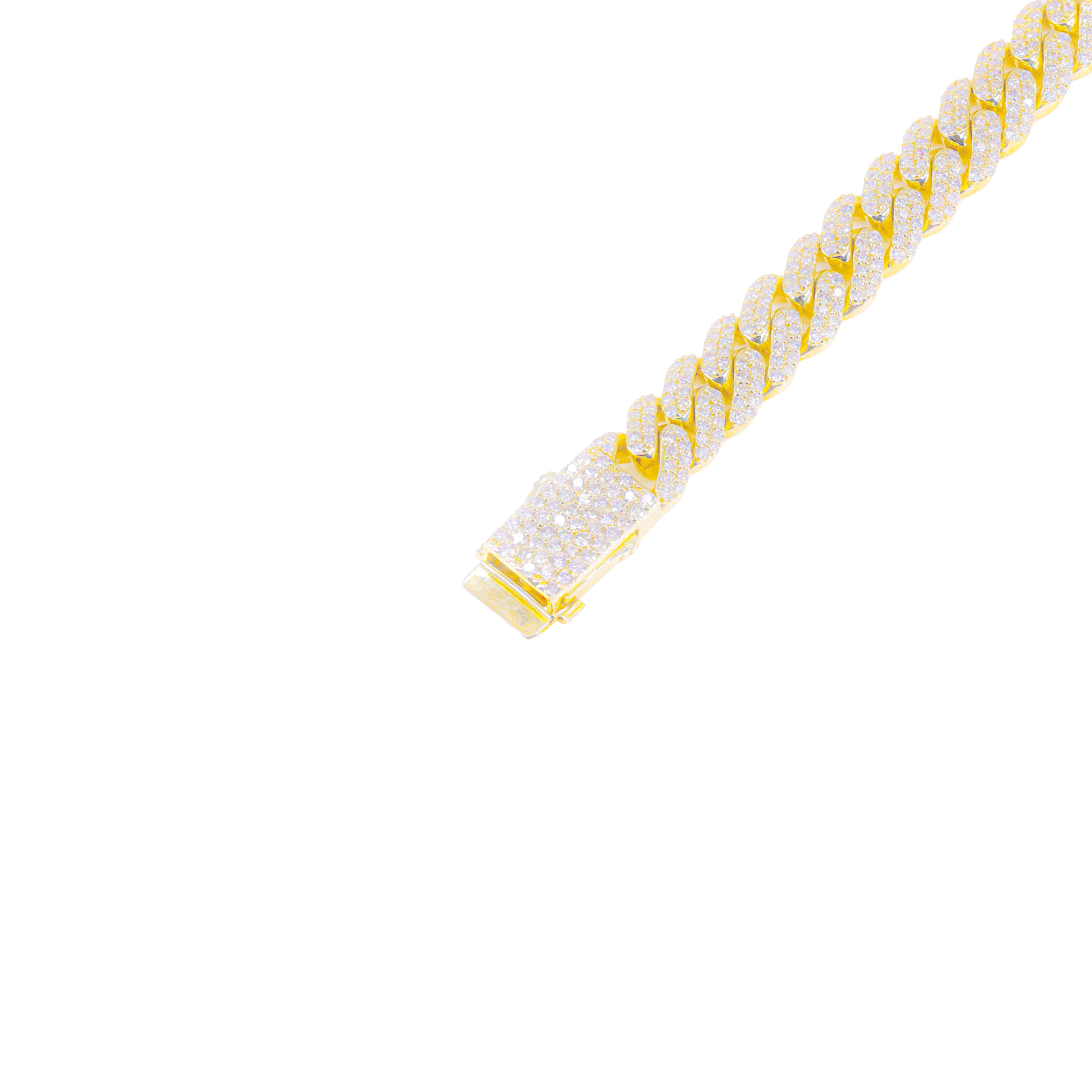 9mm Diamond Cuban Link Bracelet