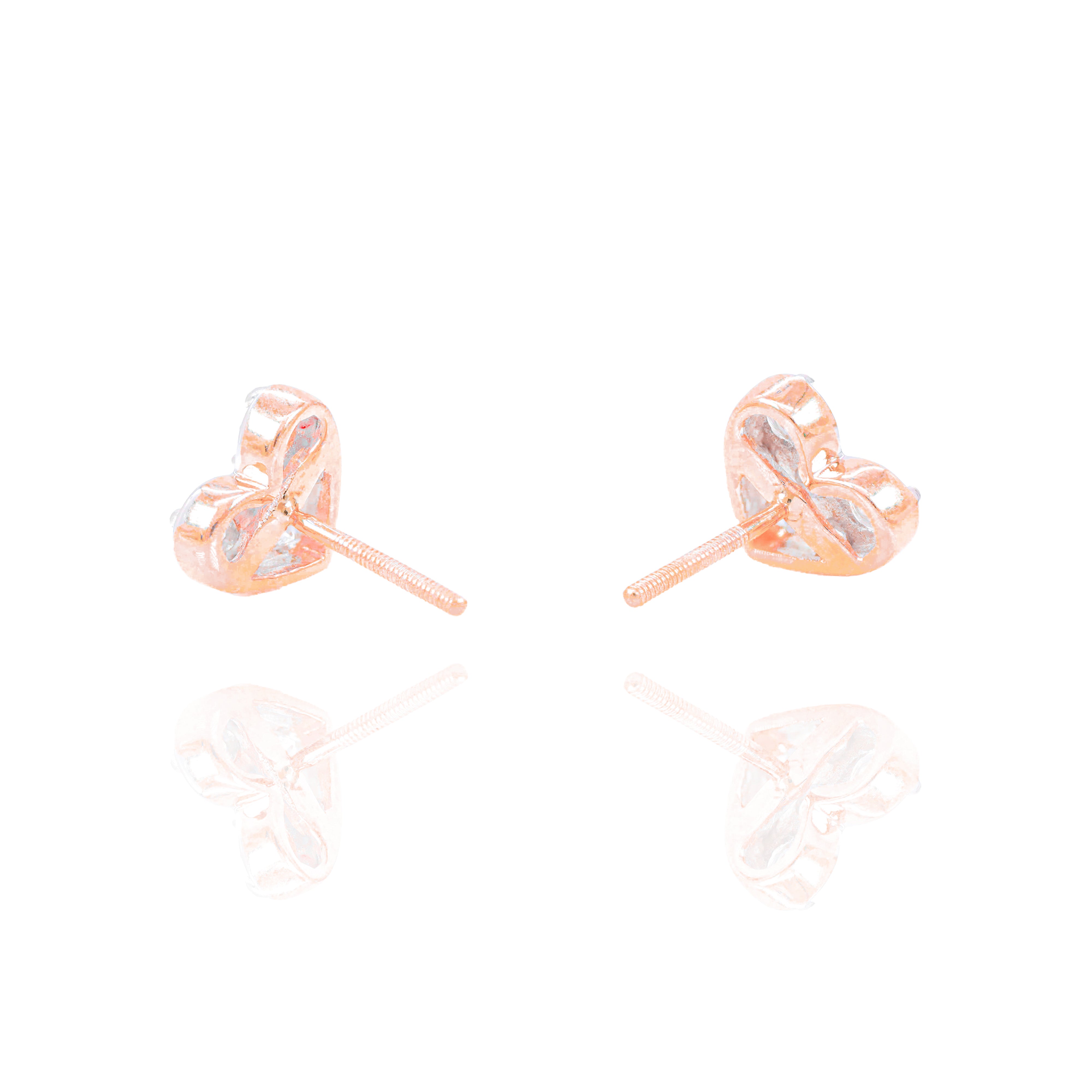 Heart Cluster Diamond Earrings