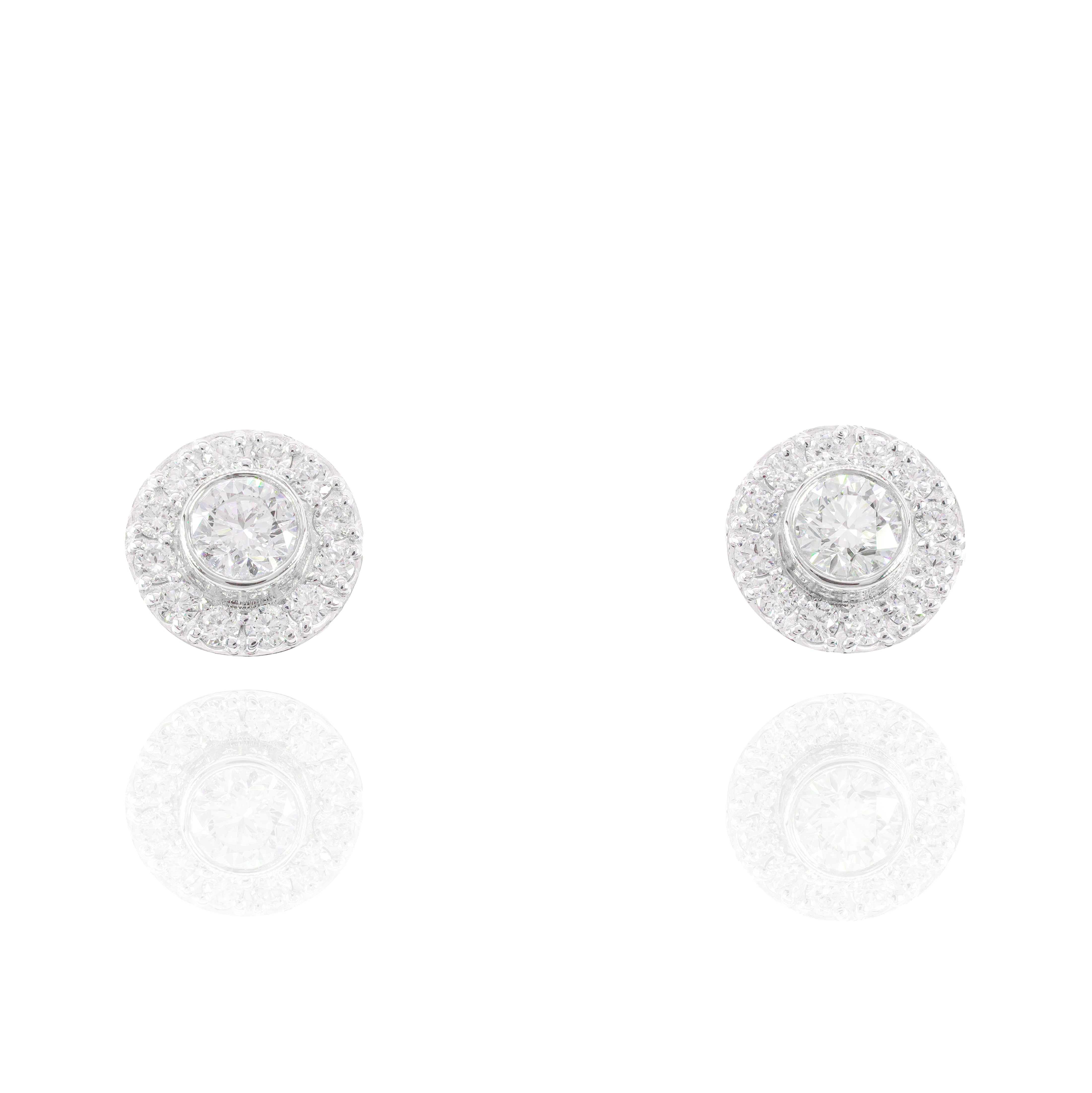 35-Pointer Center Diamond Earrings