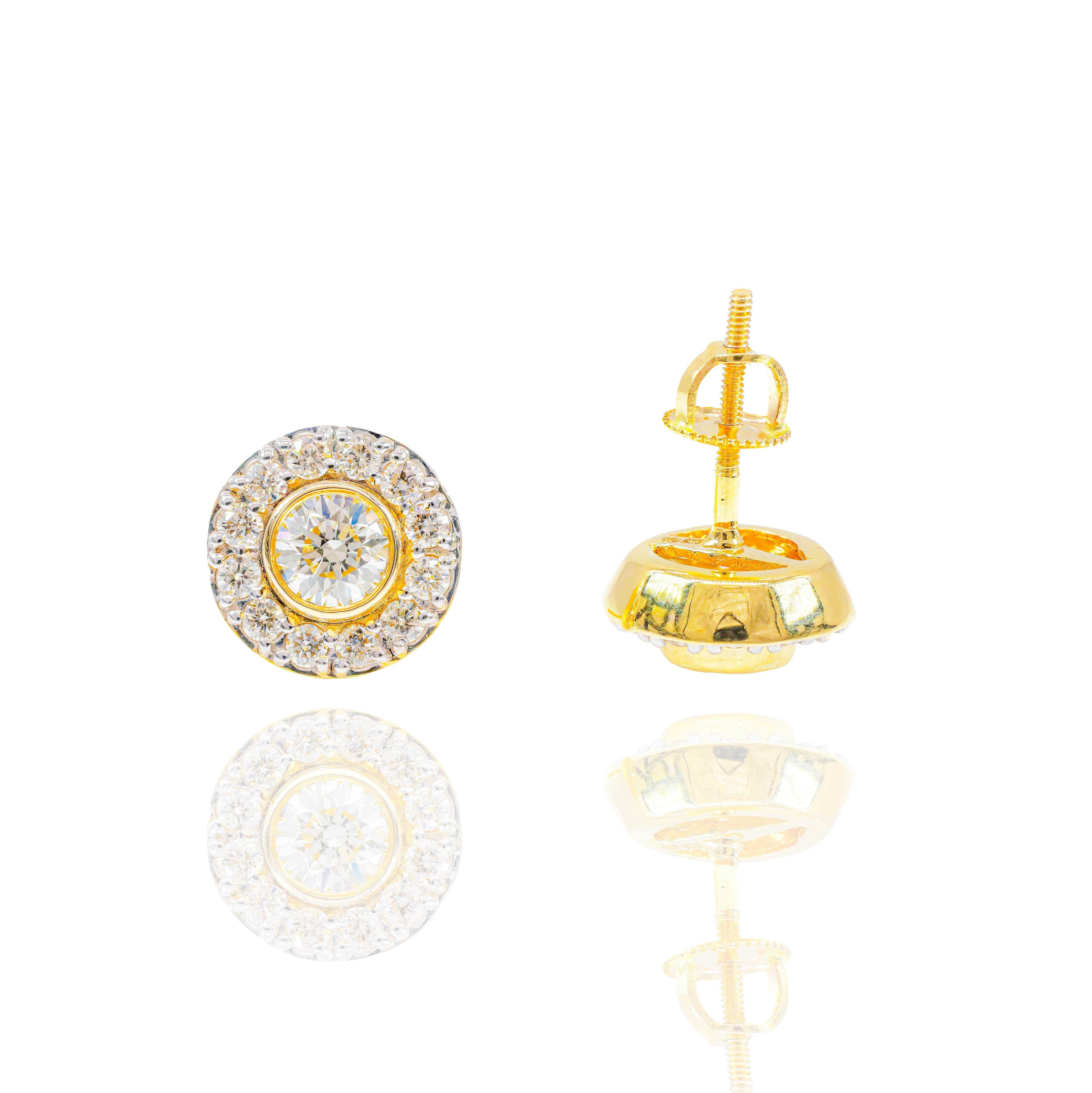 35-Pointer Center Diamond Earrings