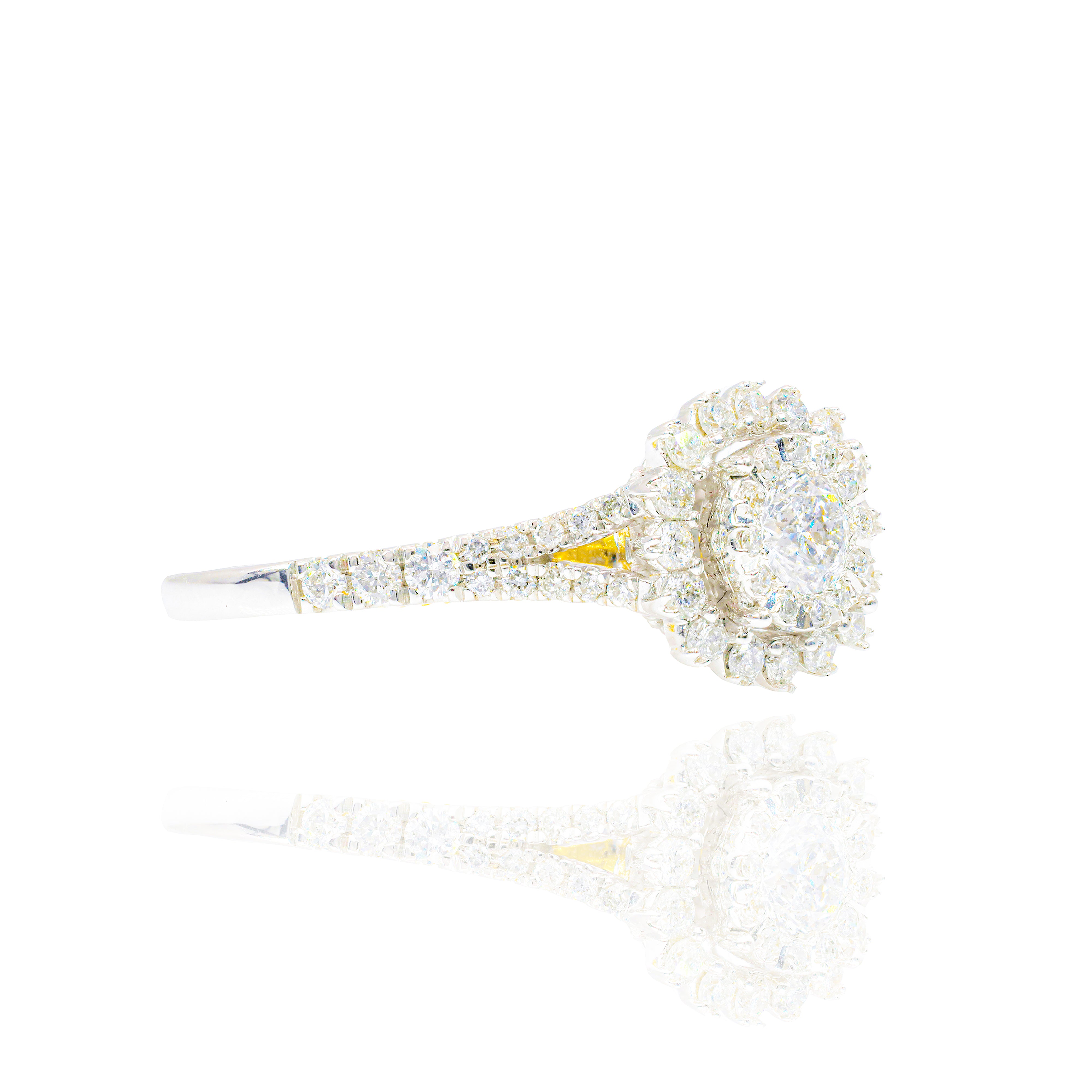 1/4 CT Center with Halo Diamond Engagement Ring