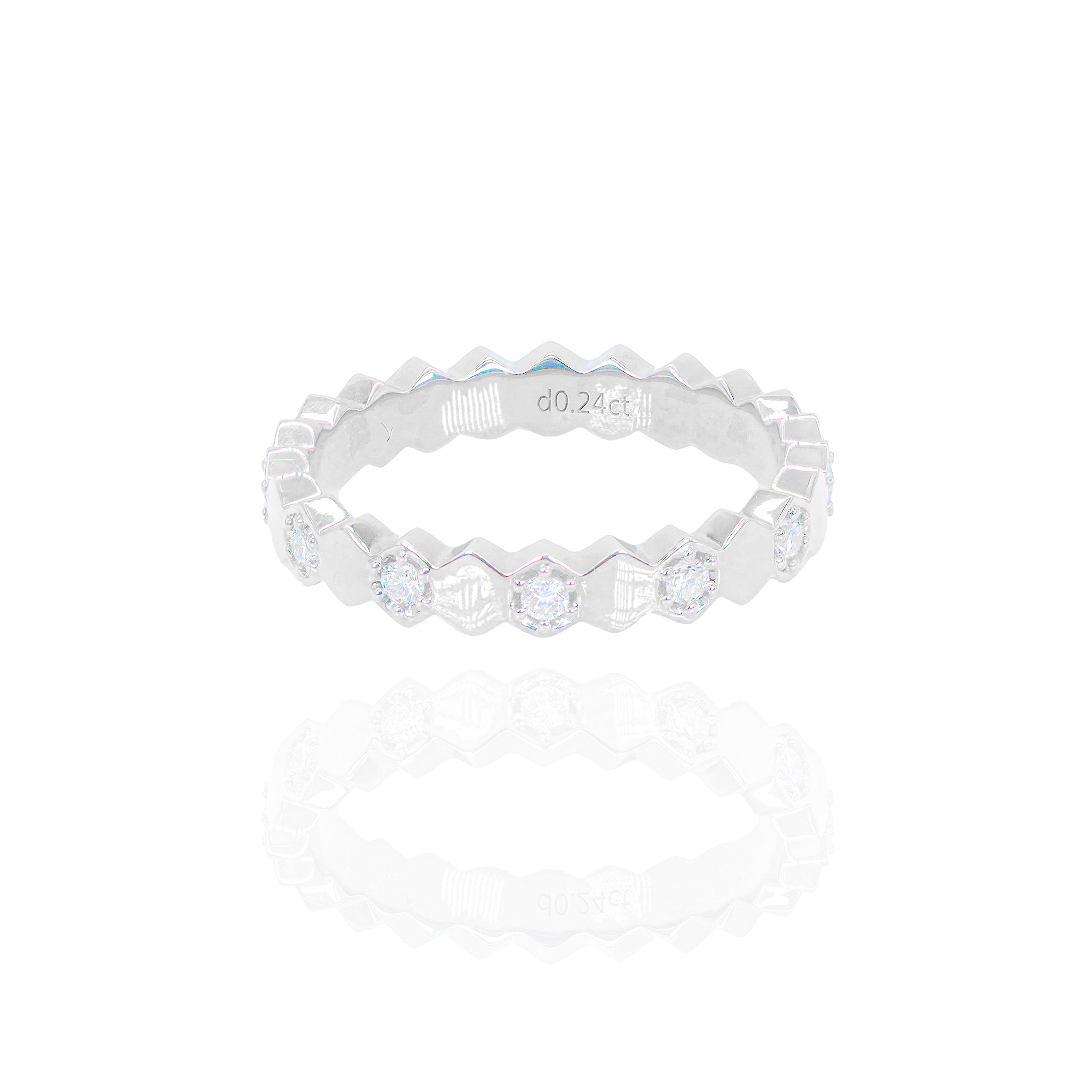 Hexagon Diamond Band