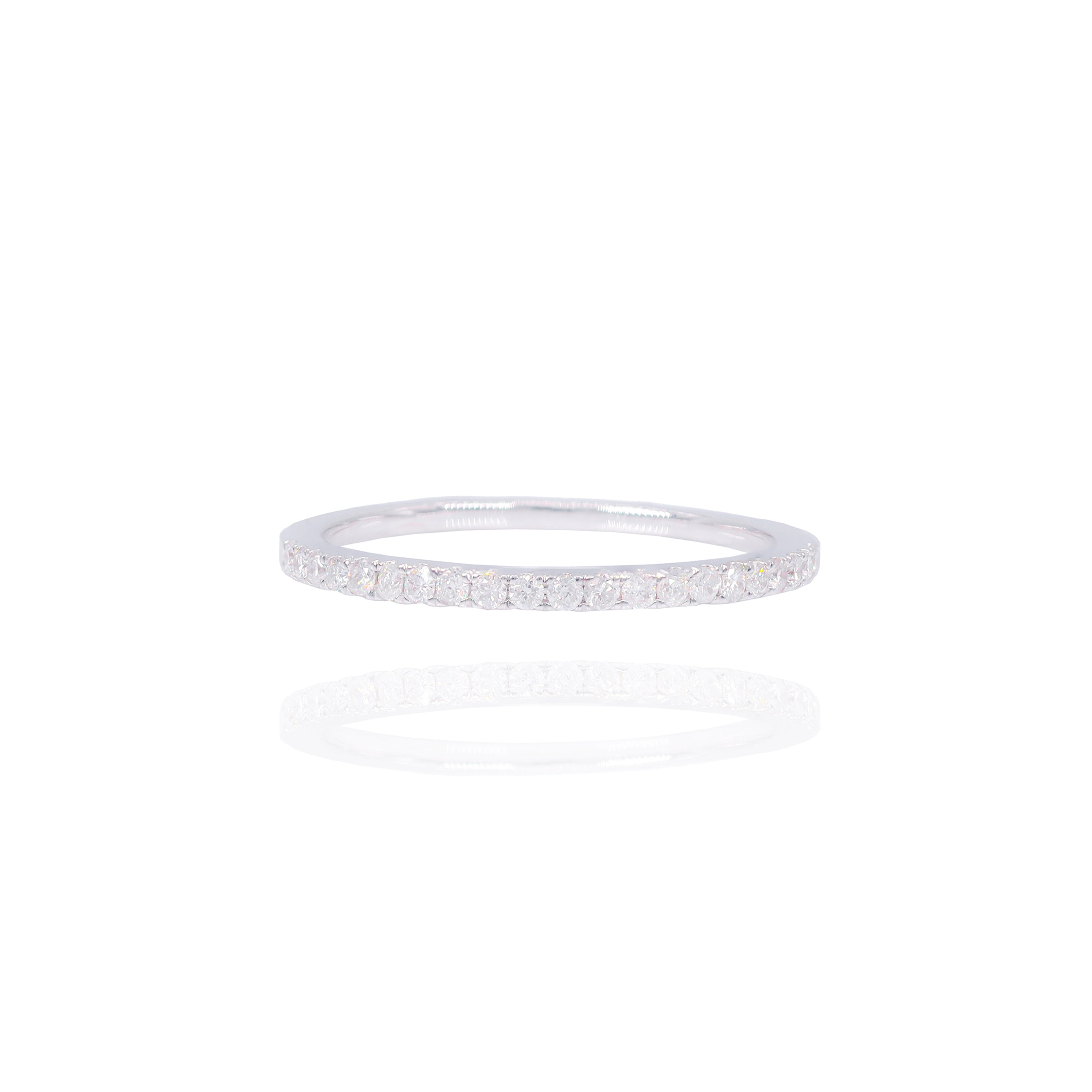 1/3 Carat Center on 2 Row Diamond Engagement Ring & Band