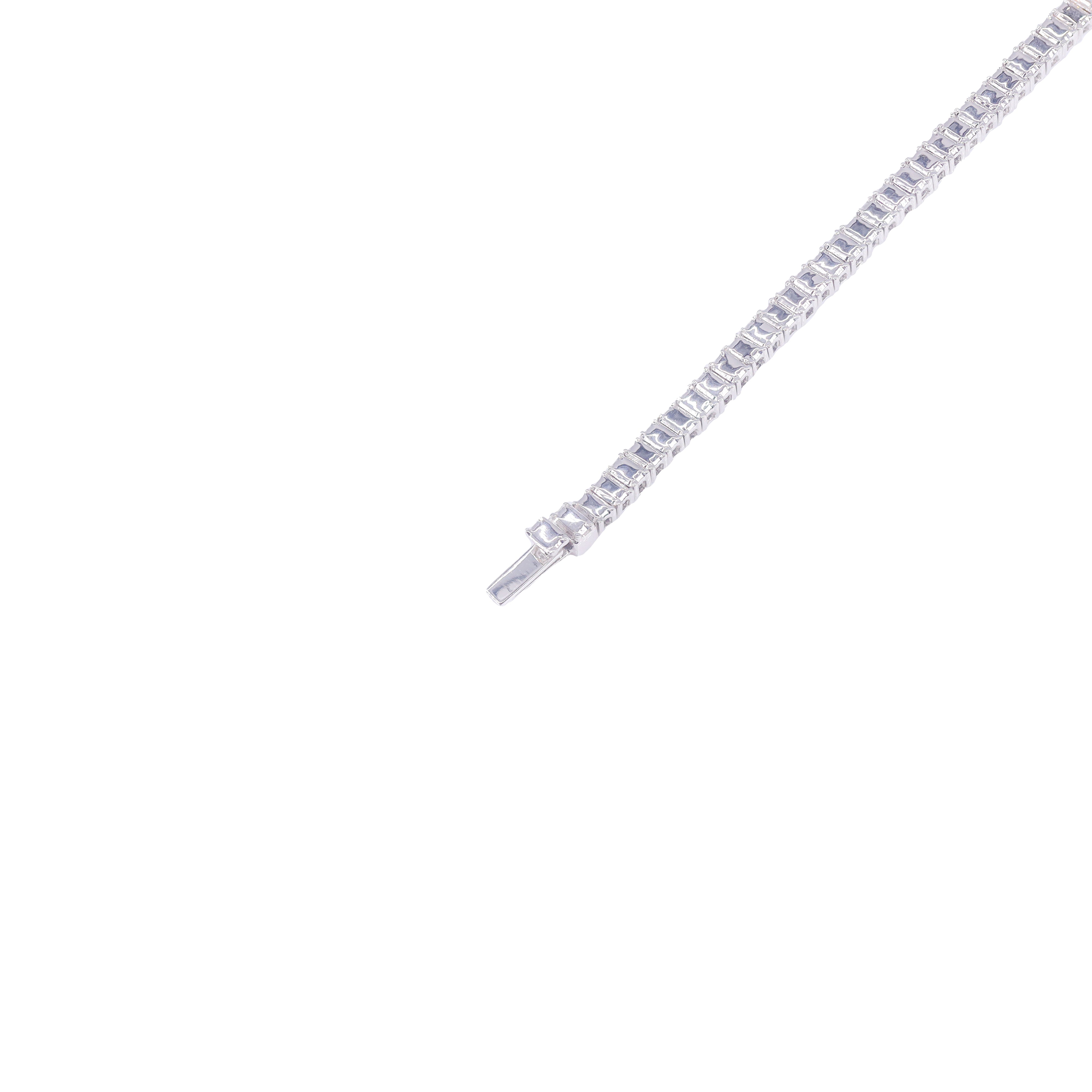 Gradual Emerald Natural Diamond Tennis Chain