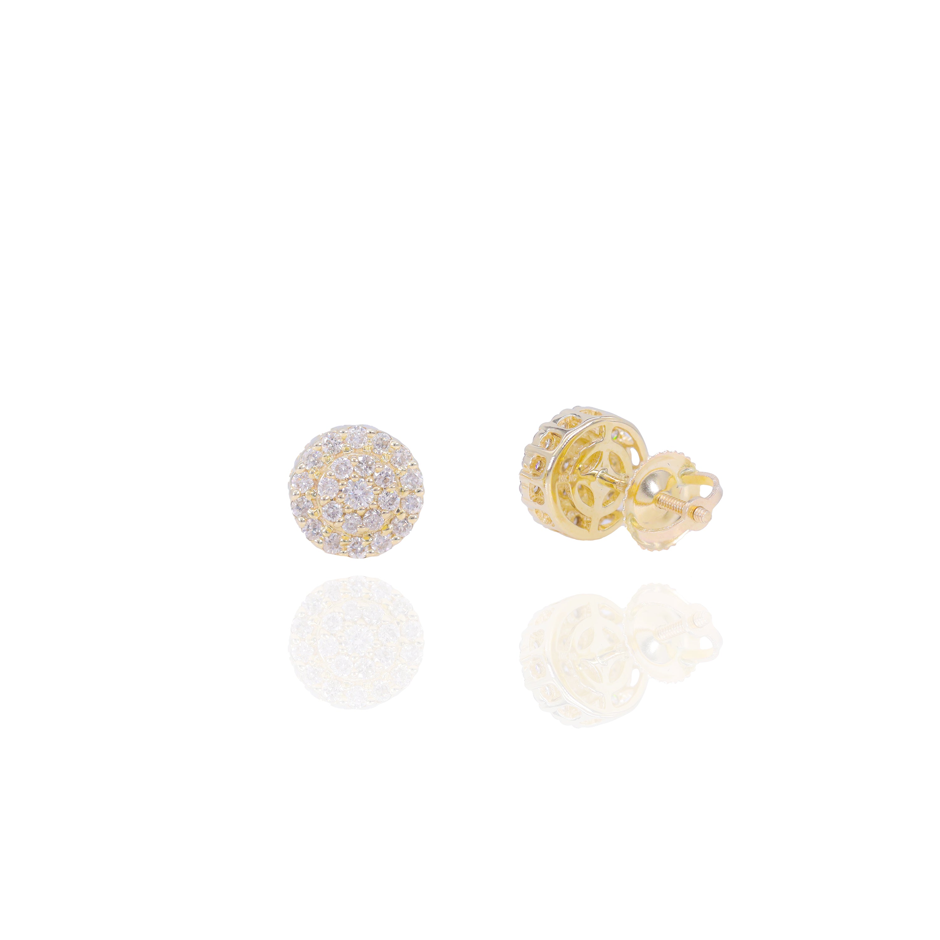 Round Cluster Diamond Earring