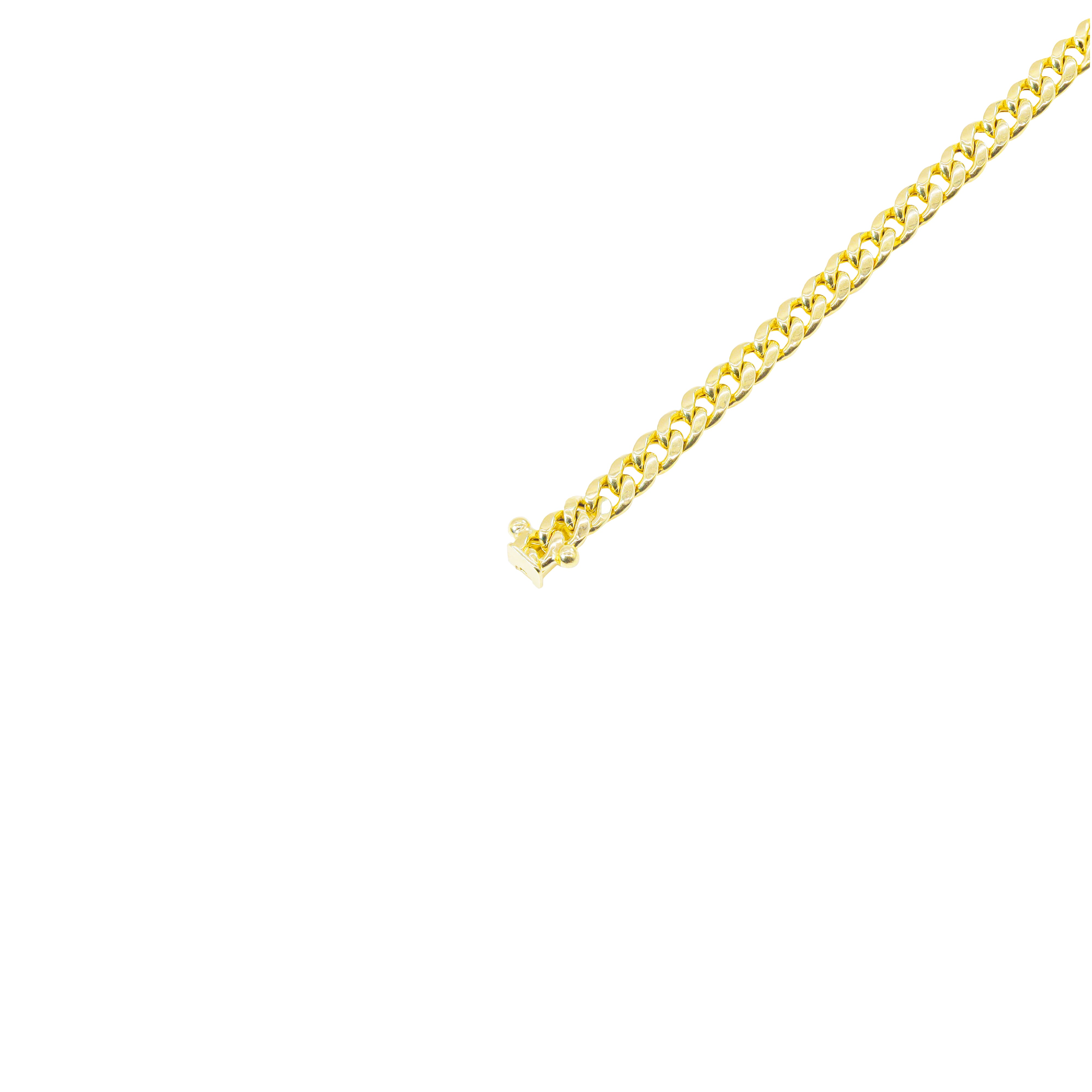 10KT Solid Miami Cuban Link Yellow Gold Chain