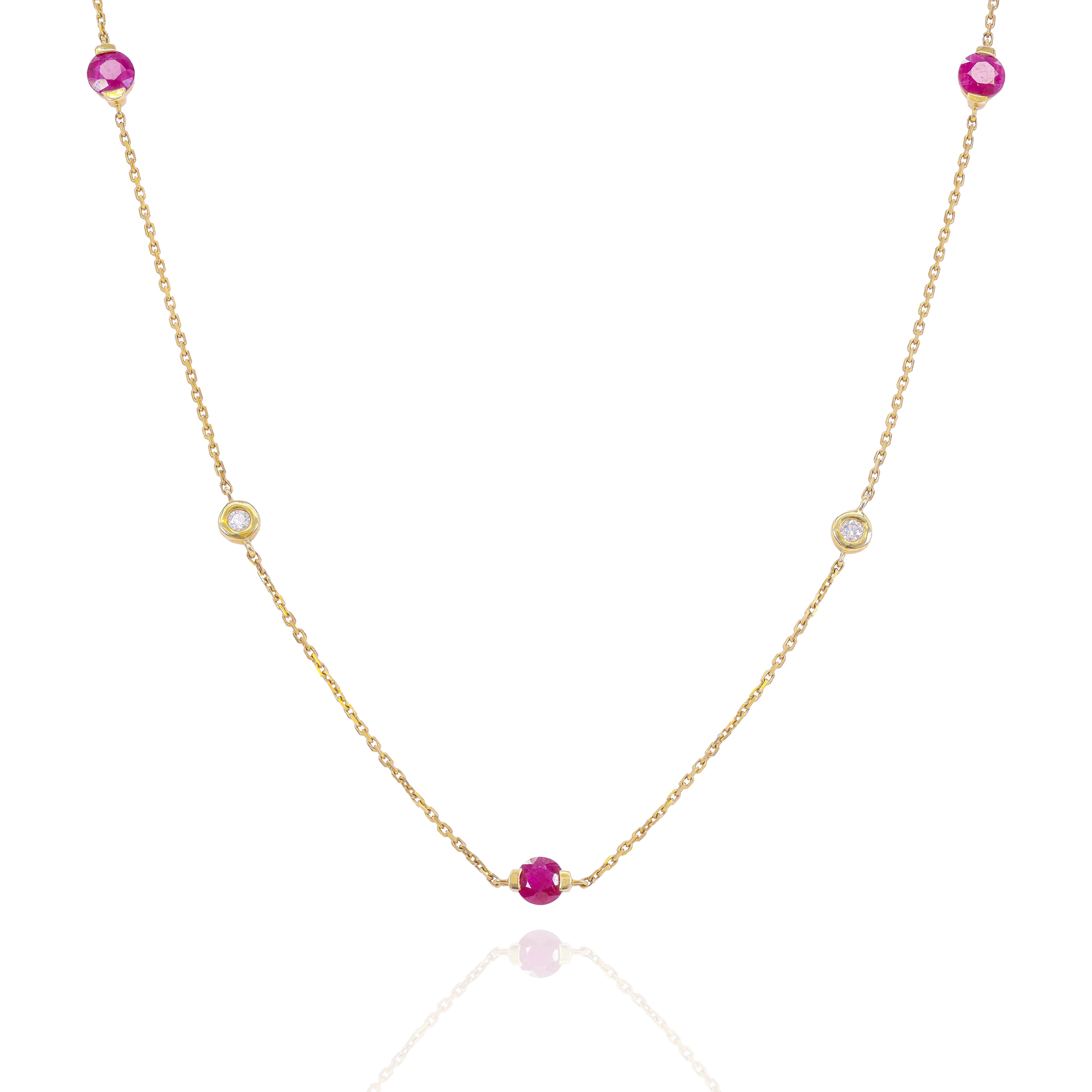 Ruby & Diamonds By The Yard Chain