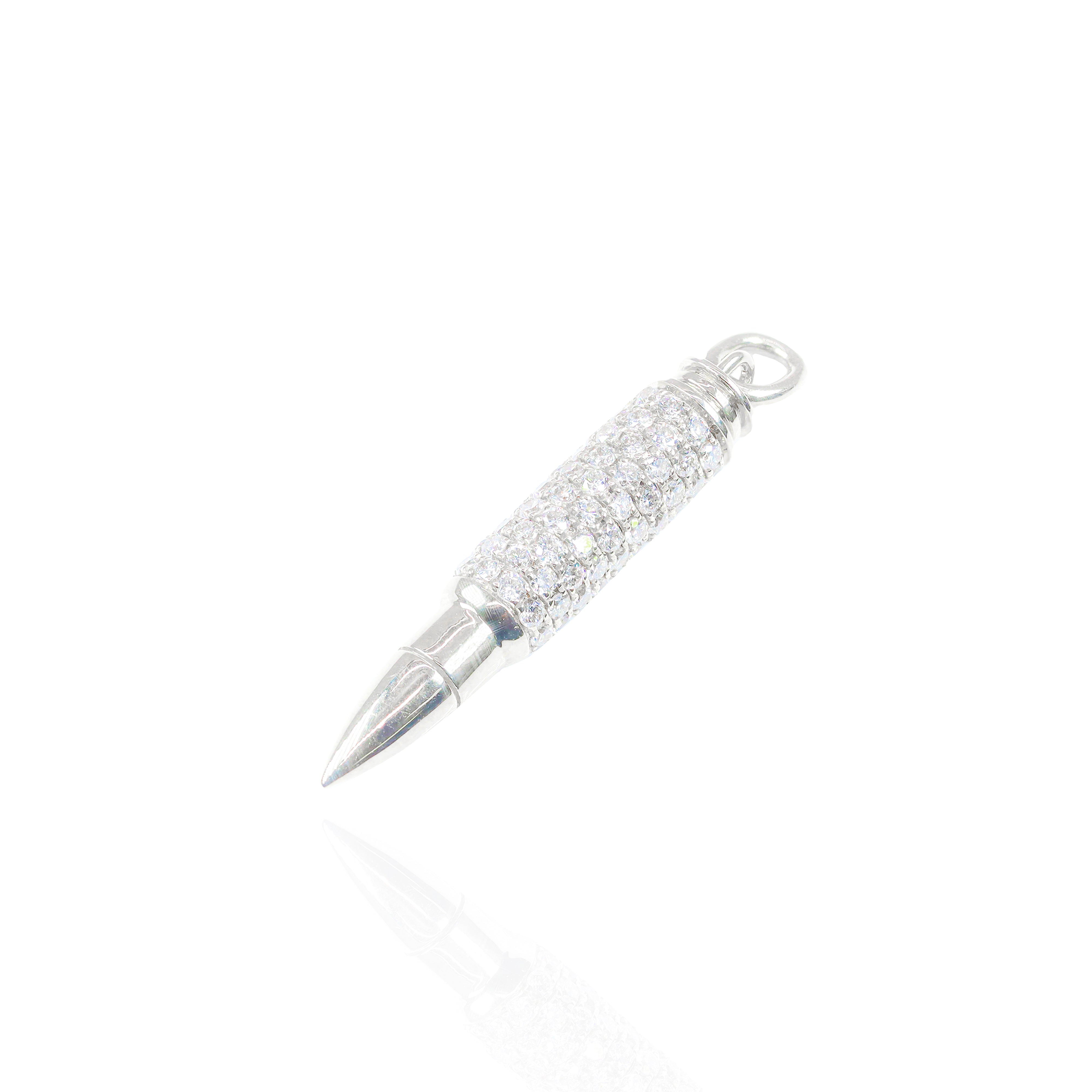 3D Diamond Bullet Pendant