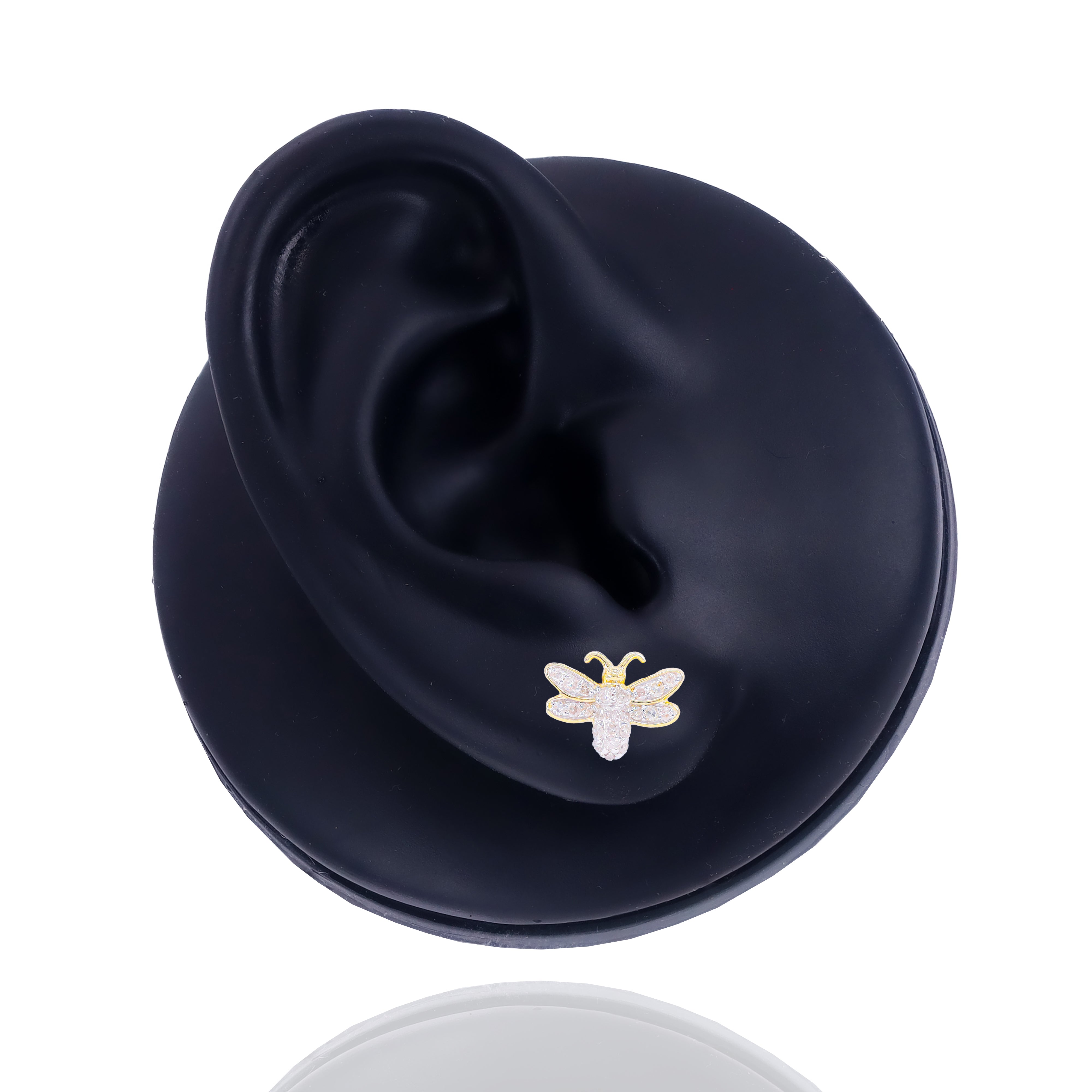 Diamond Bumble Bee Earrings