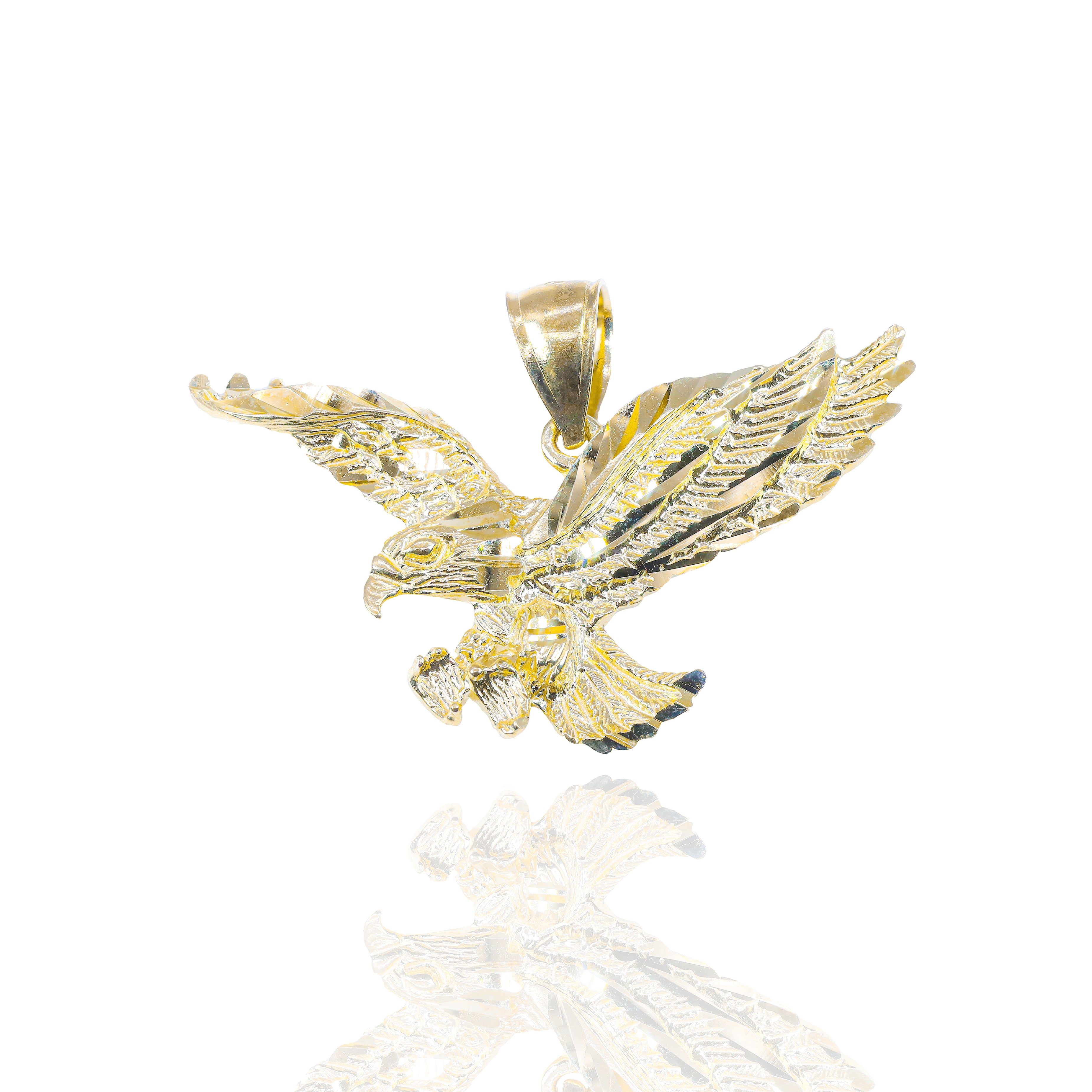 Solid Gold Hawk Pendant
