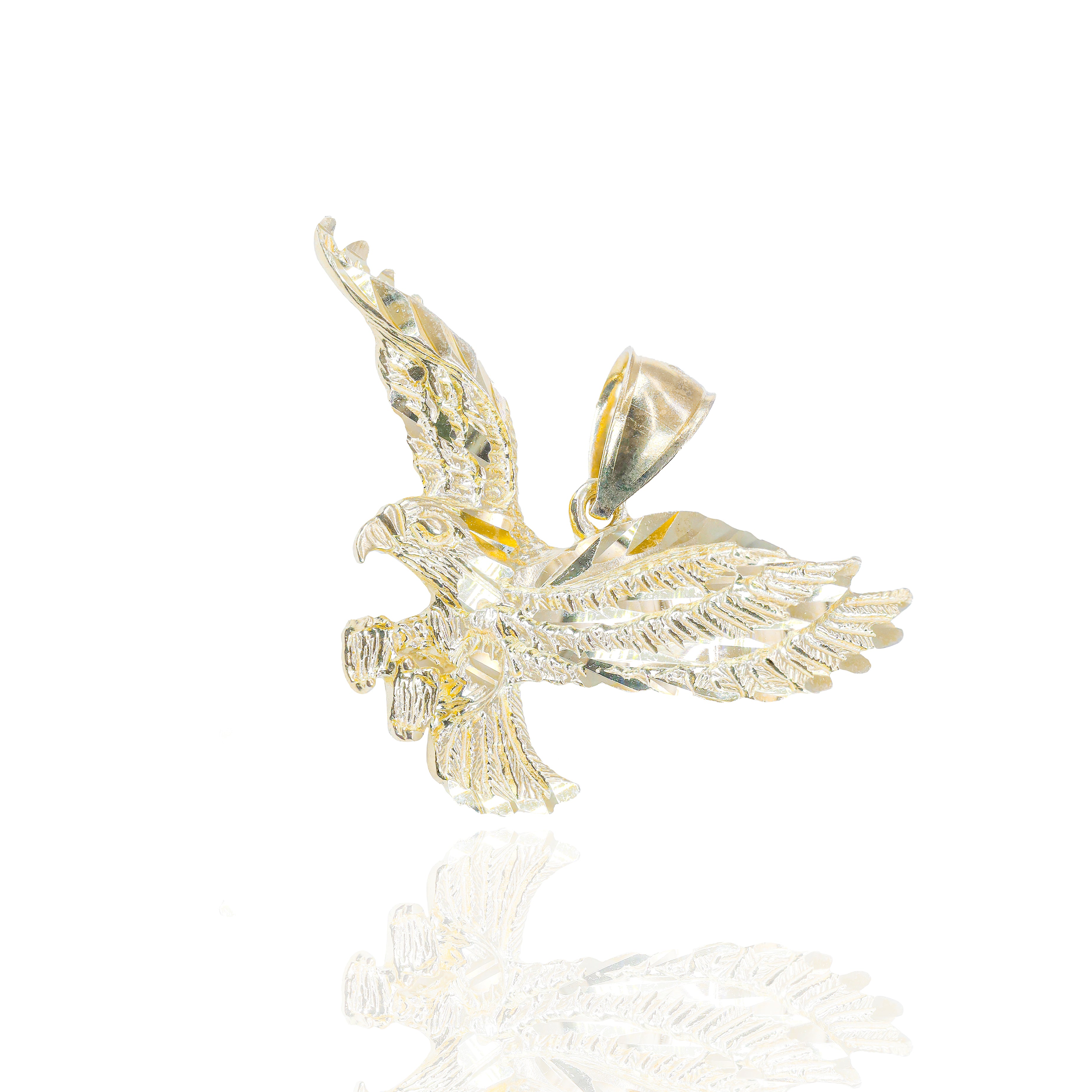 Solid Gold Hawk Pendant