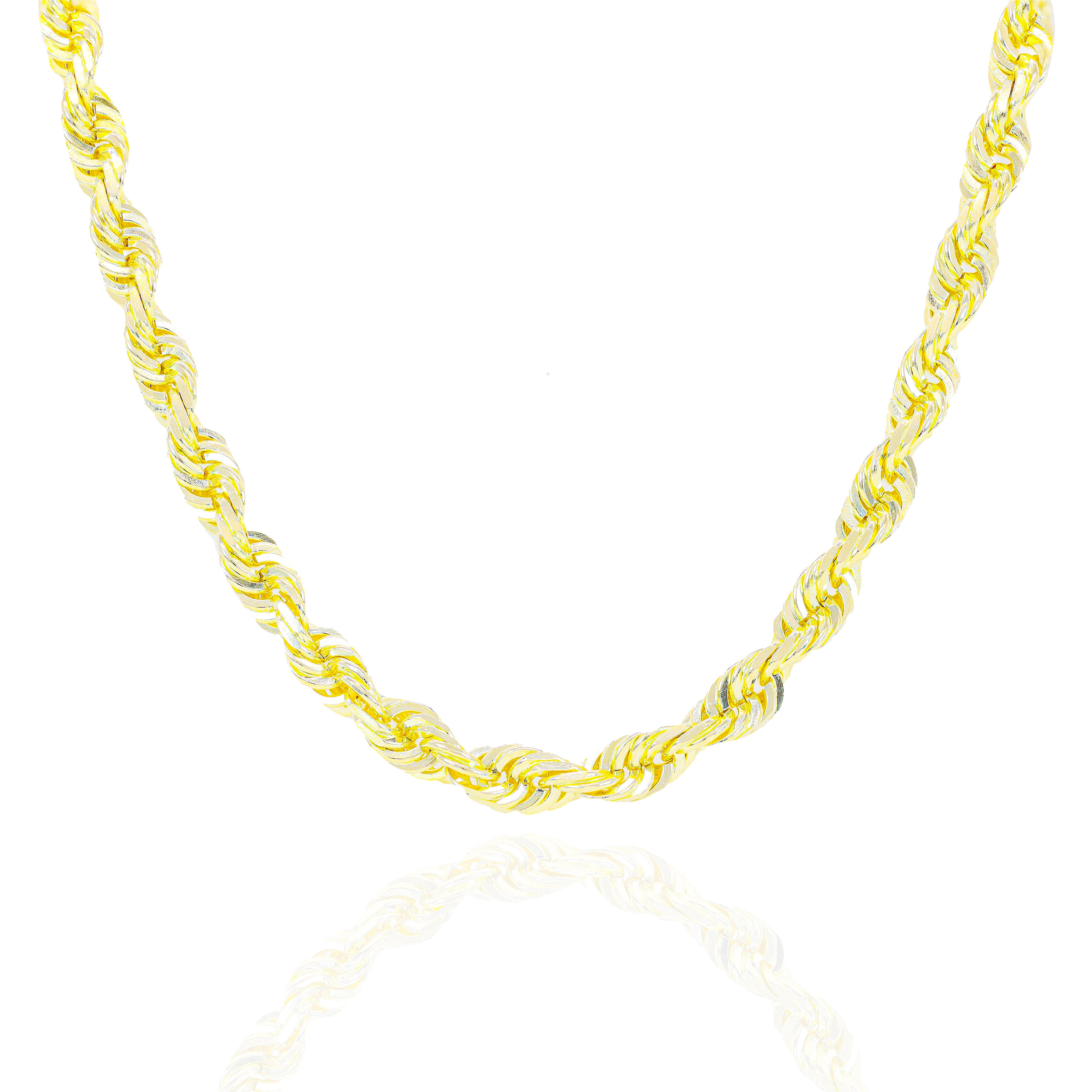 10KT Semi-Solid Rope Yellow Gold Chain