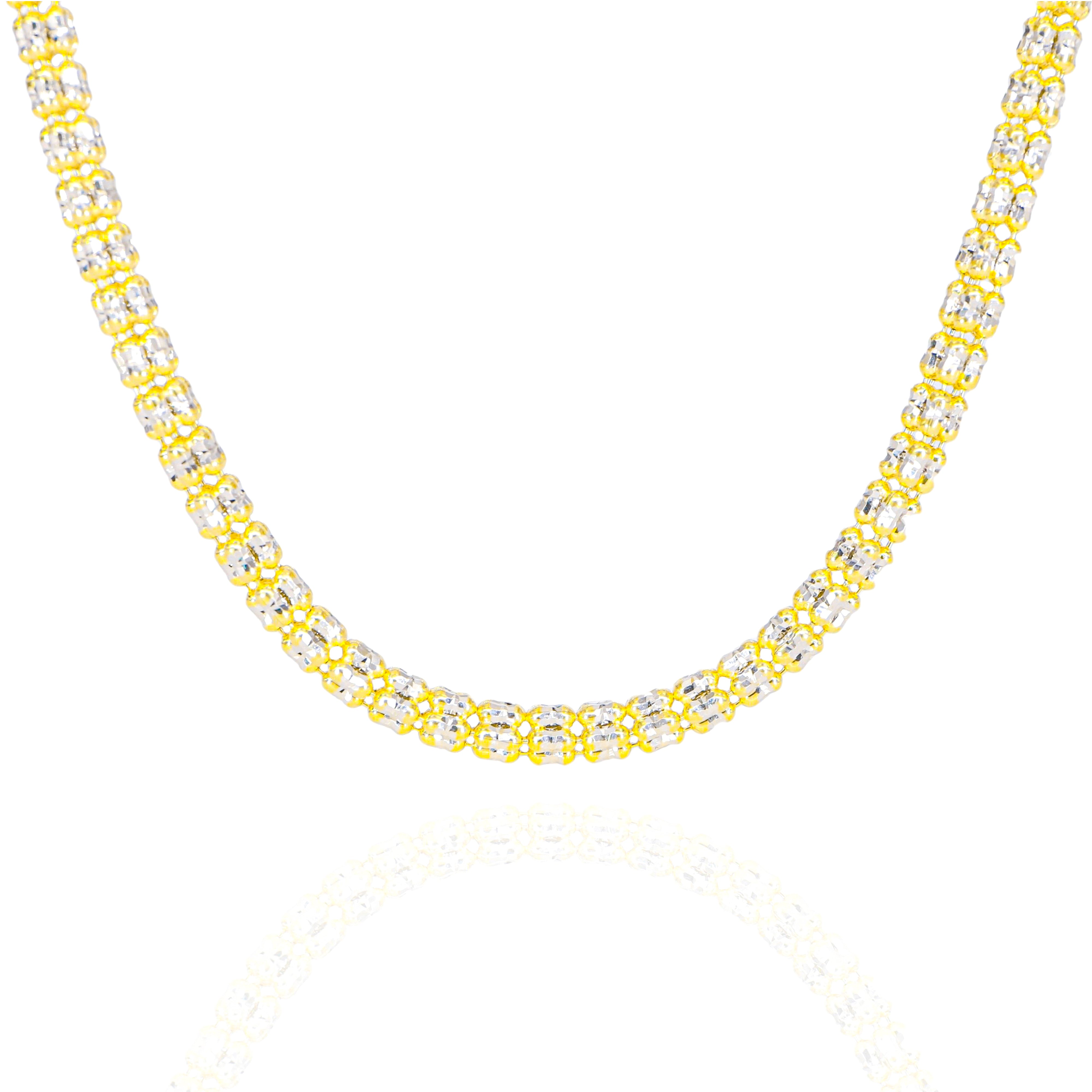 10KT Two-Tone Gold ICE Gold Chain