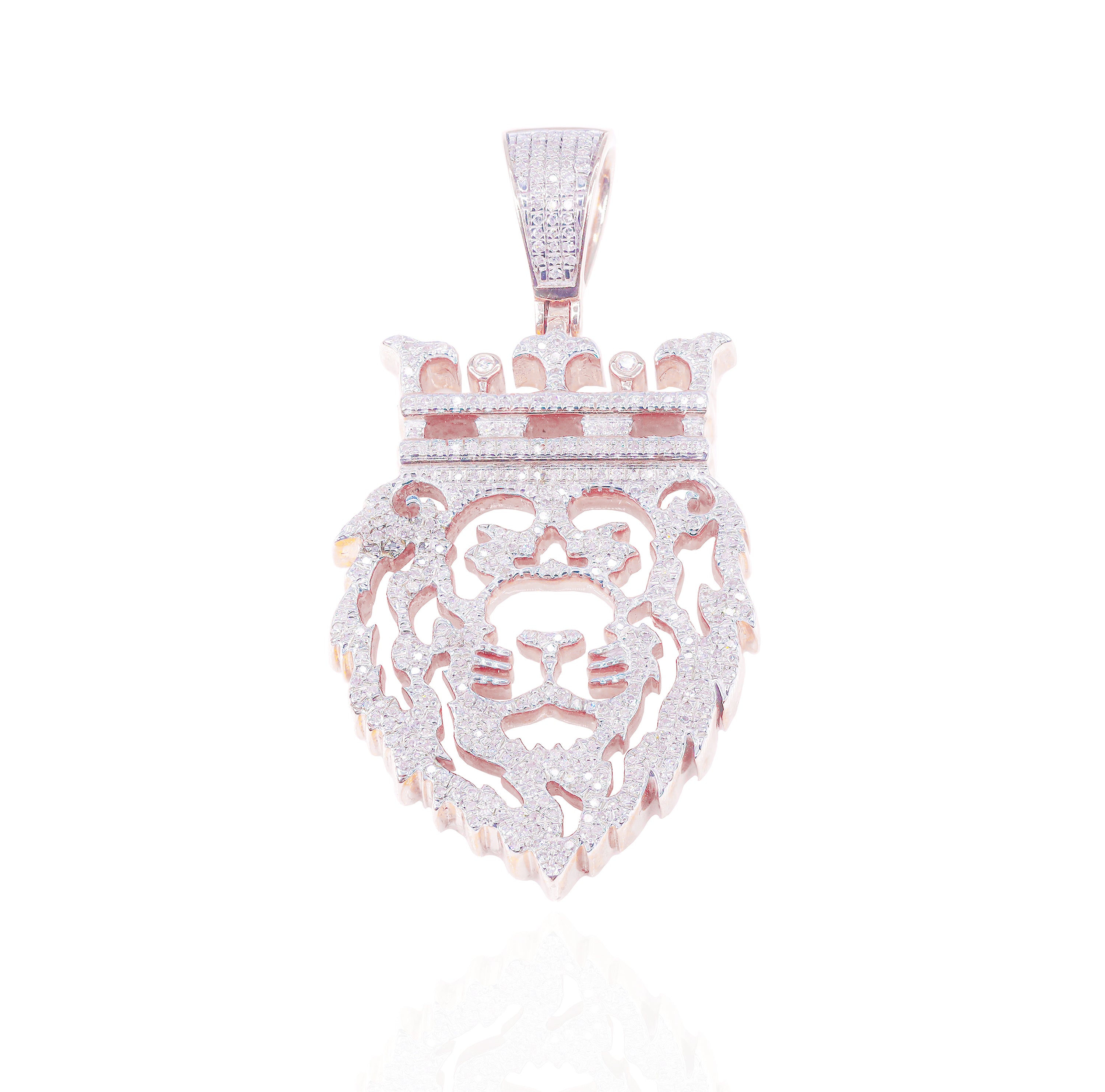 Diamond Outline Lion Pendant
