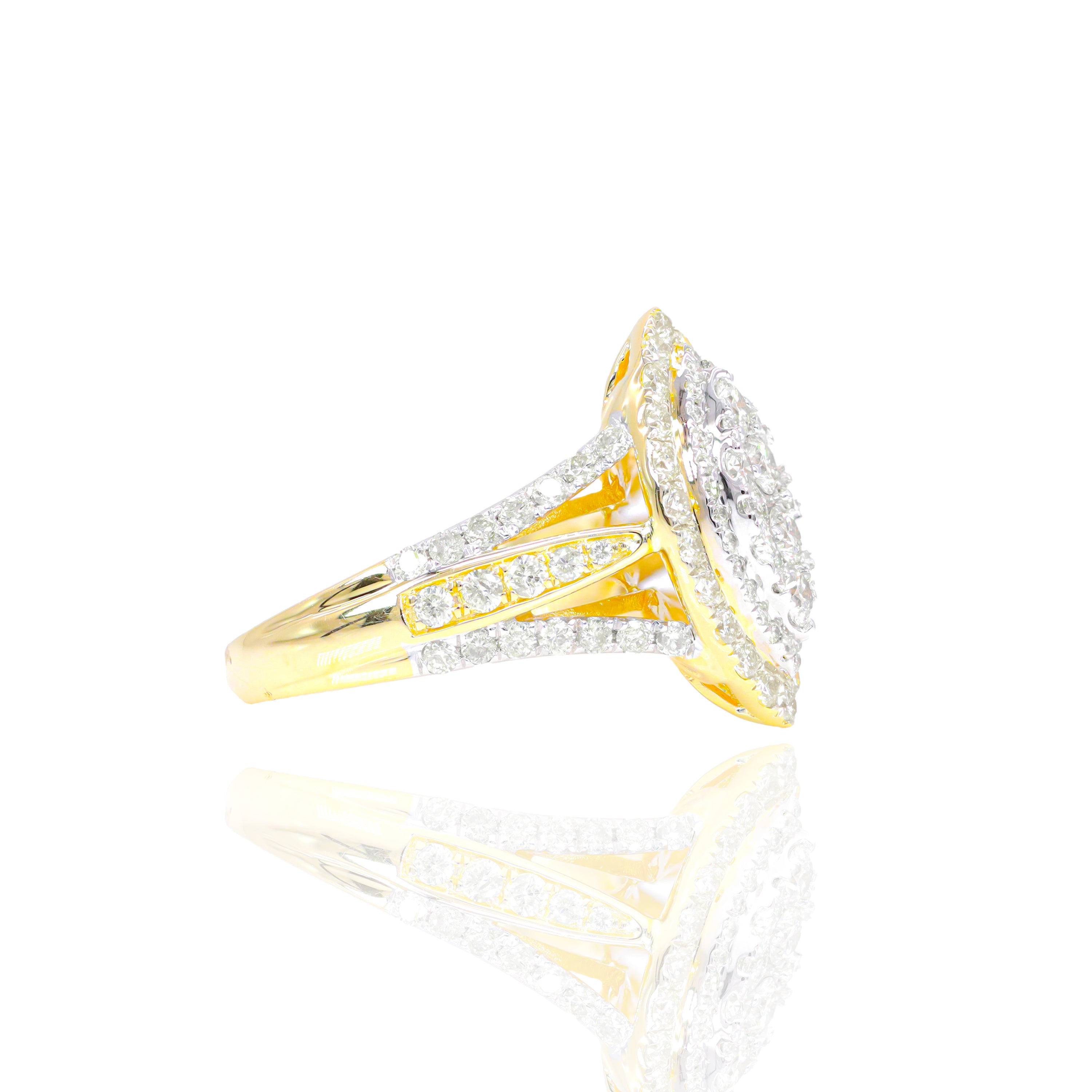 Marquise with Double Halo Diamond Engagement Ring