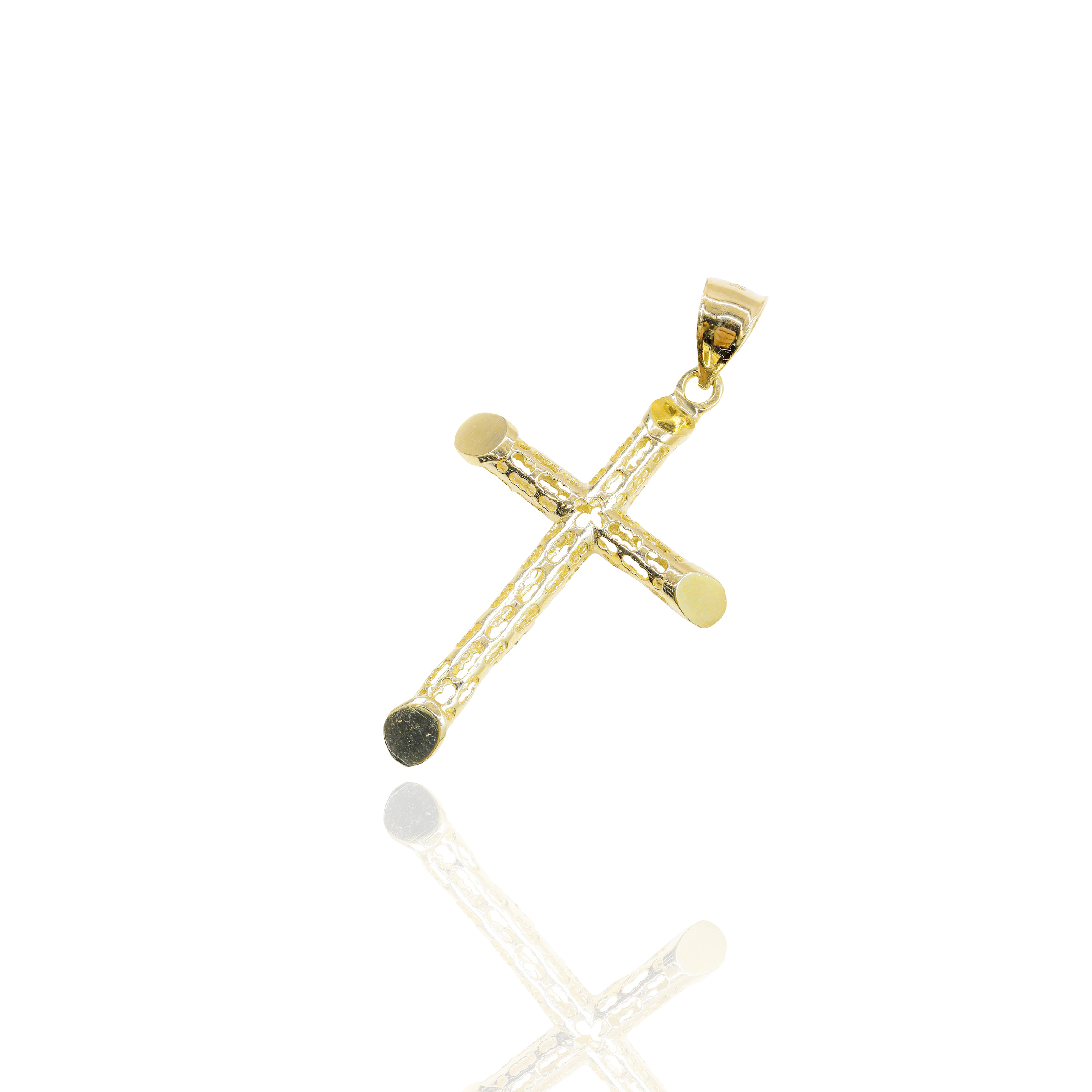 Small Italian Open Concept Cross Pendant