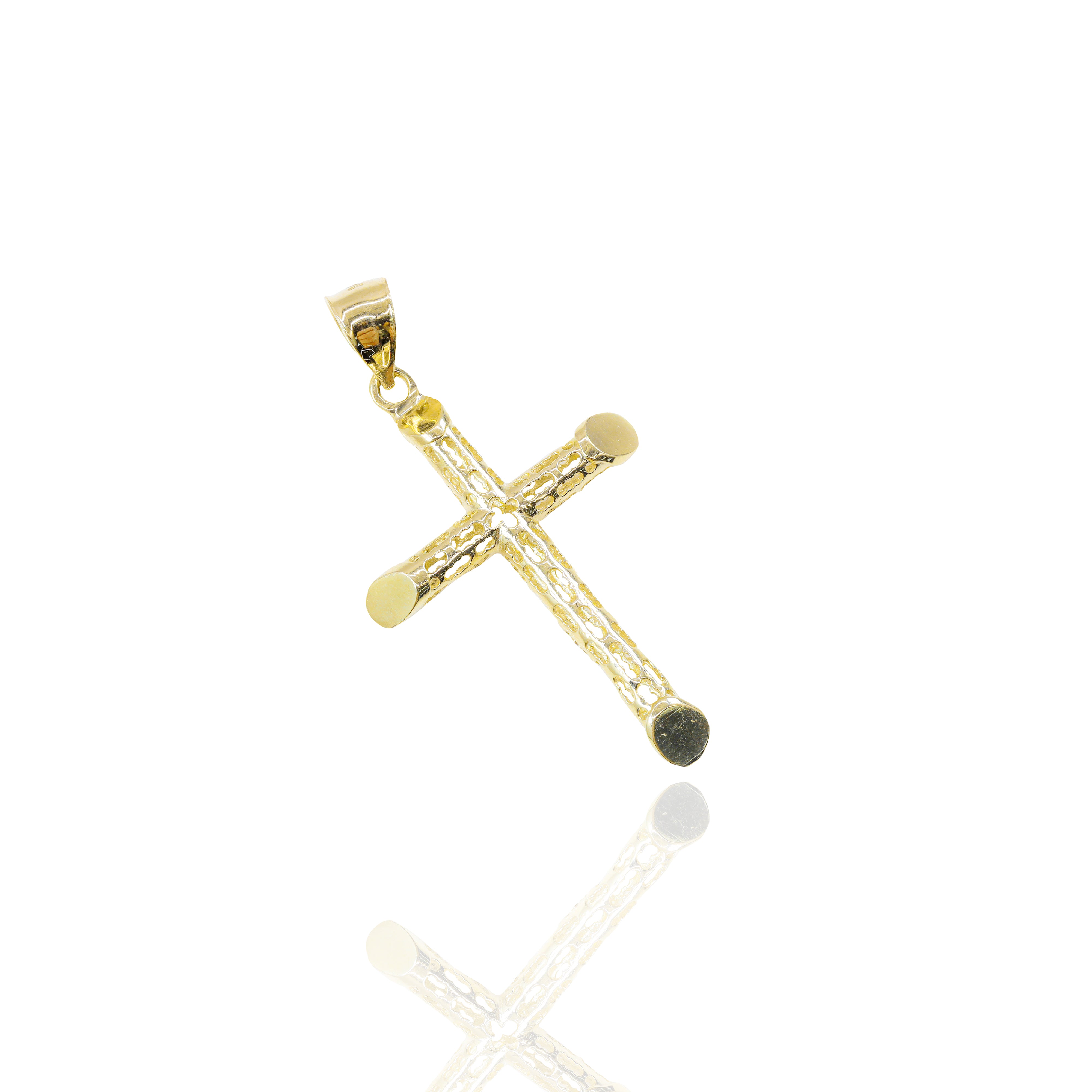 Small Italian Open Concept Cross Pendant
