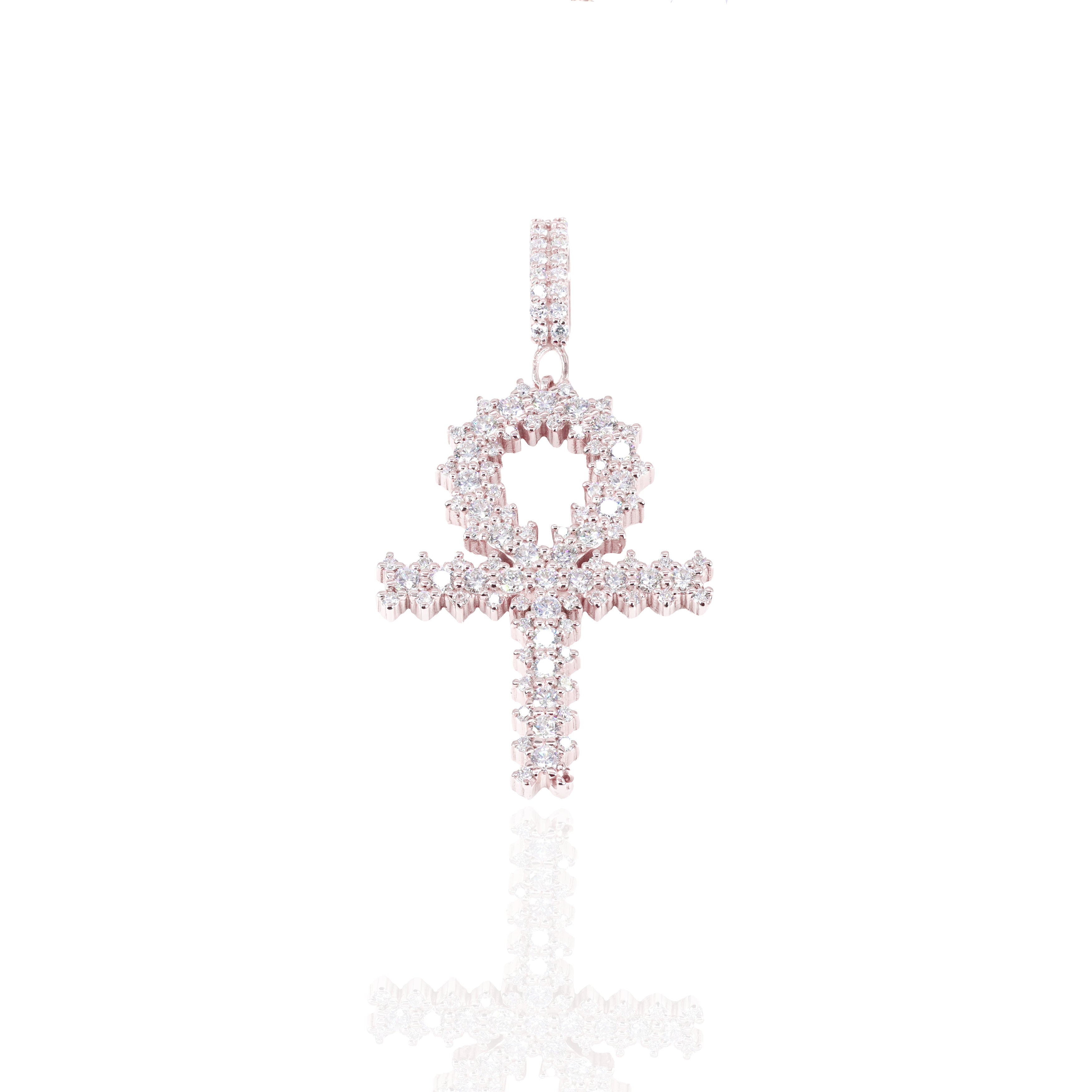 Jagged Diamond Ankh Pendant